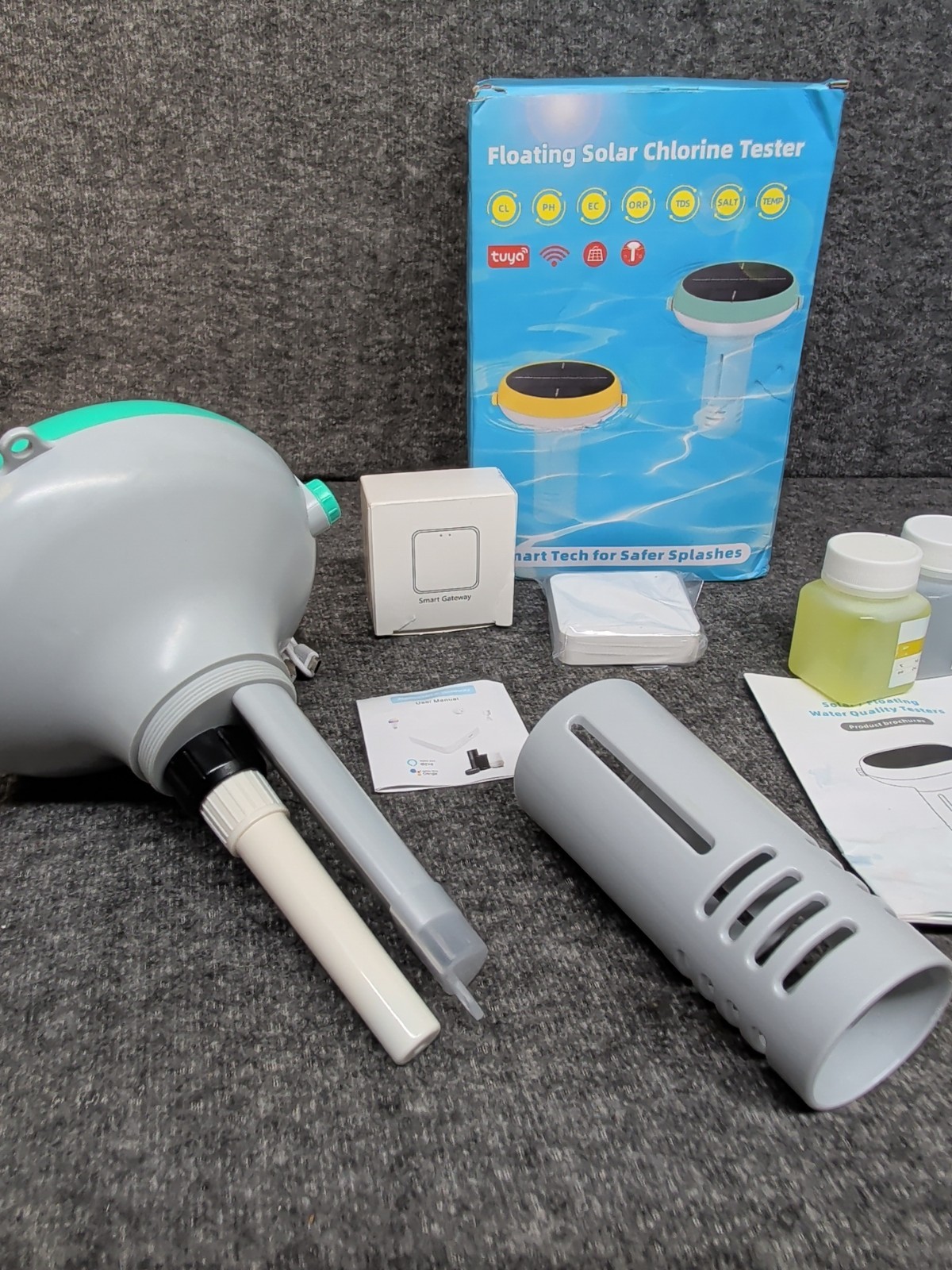 Solar & WiFi Digital Pool Water Tester Smart Floating Monitor - Spa & Hot Tub