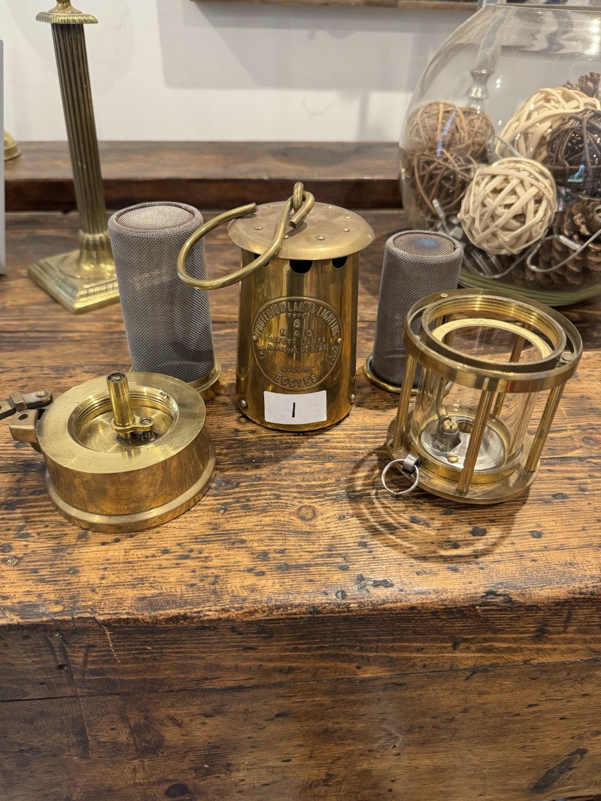 3 X Almost Identical Eccles Safety Lamps by The Protector Lamp Lighting Type 6