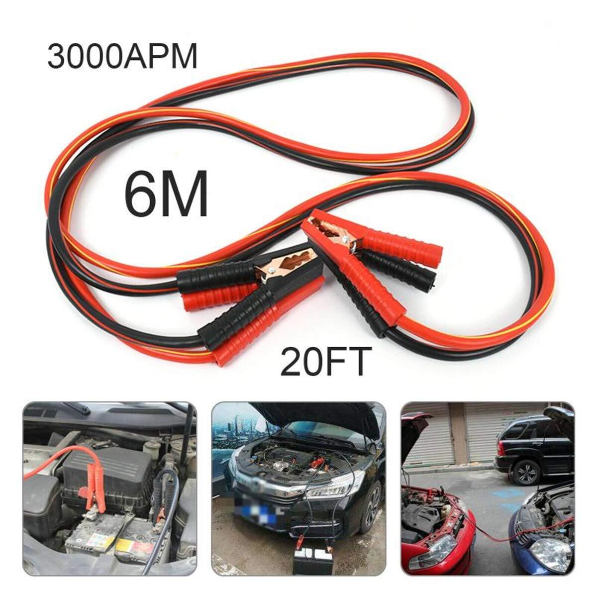 Auto Jumper Cables 0 Gauge 3000AMP 20Ft , Automotive Booster Cables for Car Van