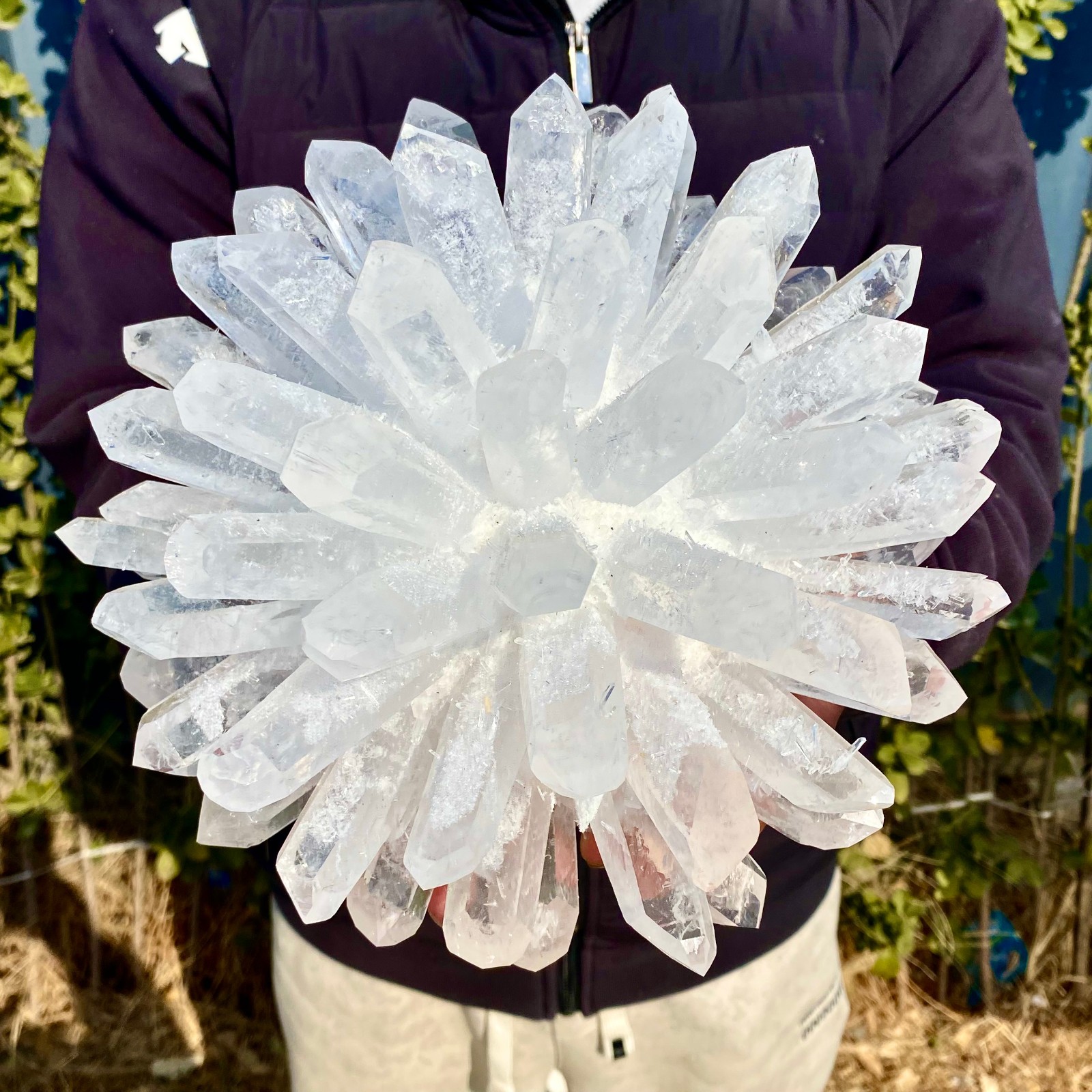 9.98LB New find white phantom crystal quartz cluster mineral specimen healing