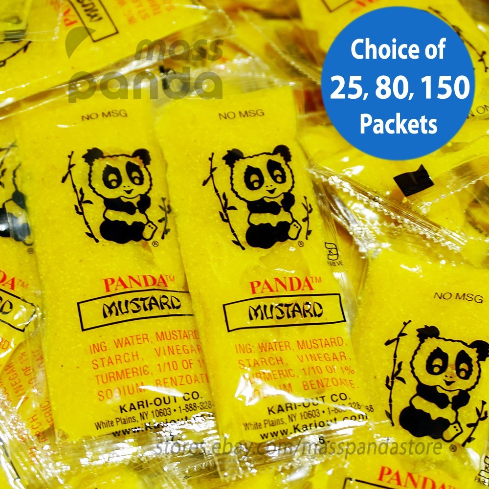 Kari-Out Chinese Hot Mustard, 8g Restaurant Portion Packets, Individually Packed