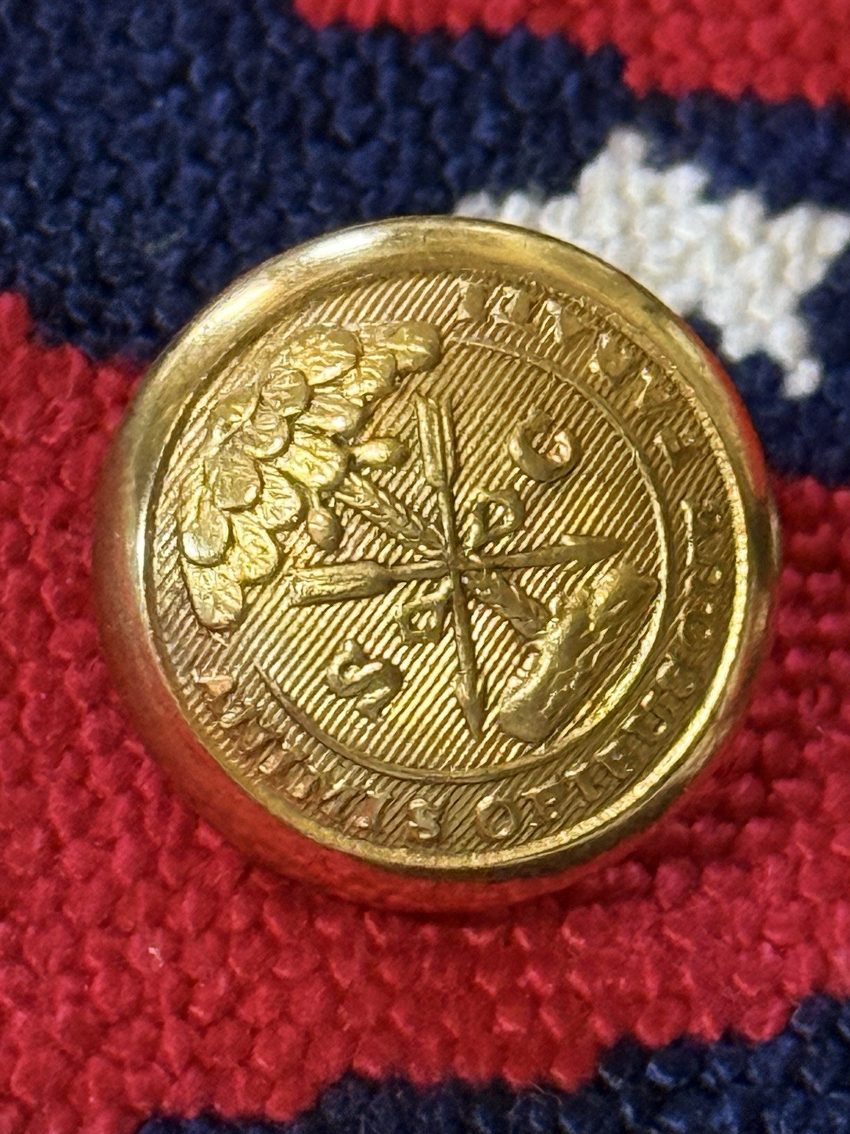 Civil War South Carolina Vest-Cuff Button Horstmann & Allien NY Excellent Gilt