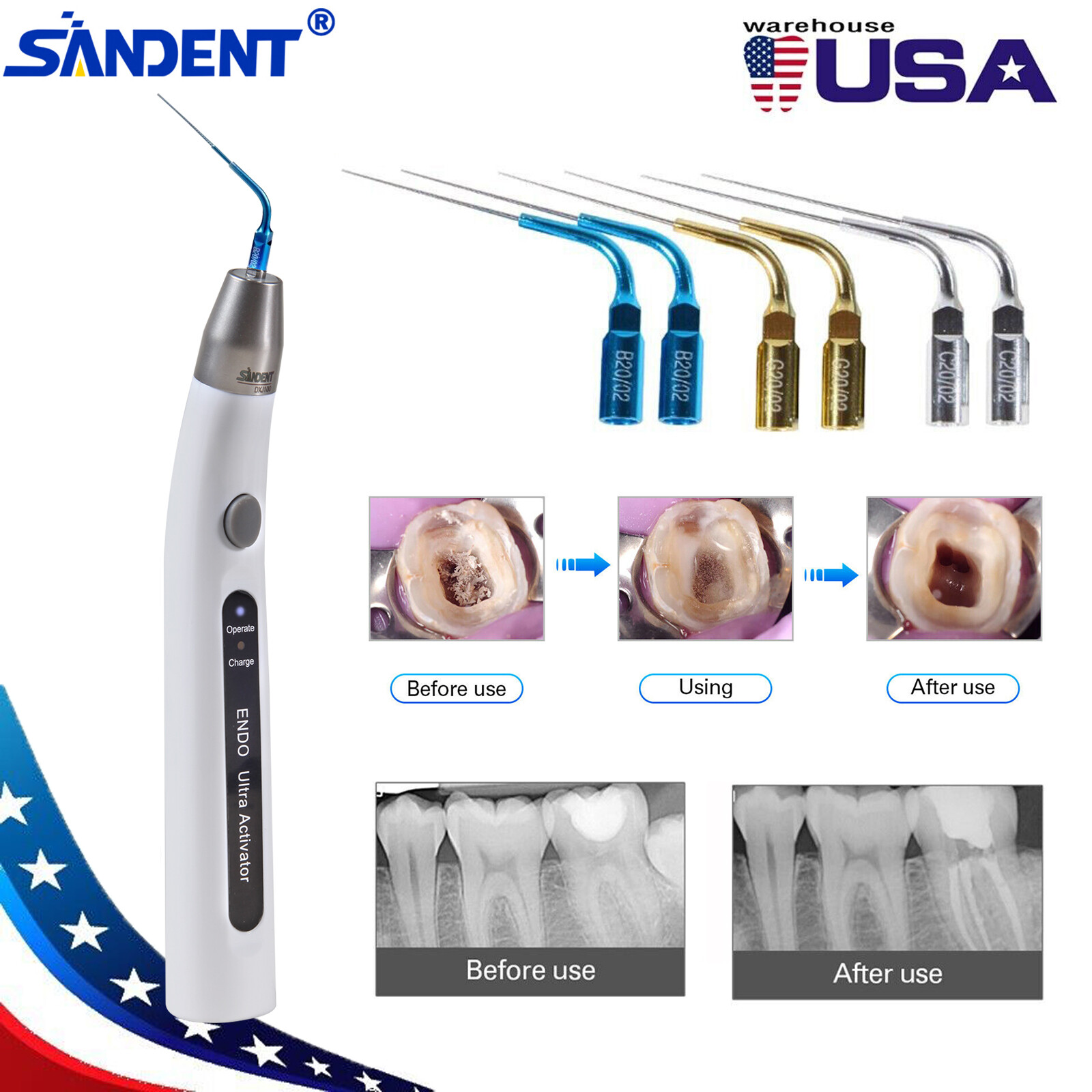 Dental Endo Ultra Activator Ultrasonic Irrigator Root Canal Scaling Handpiece
