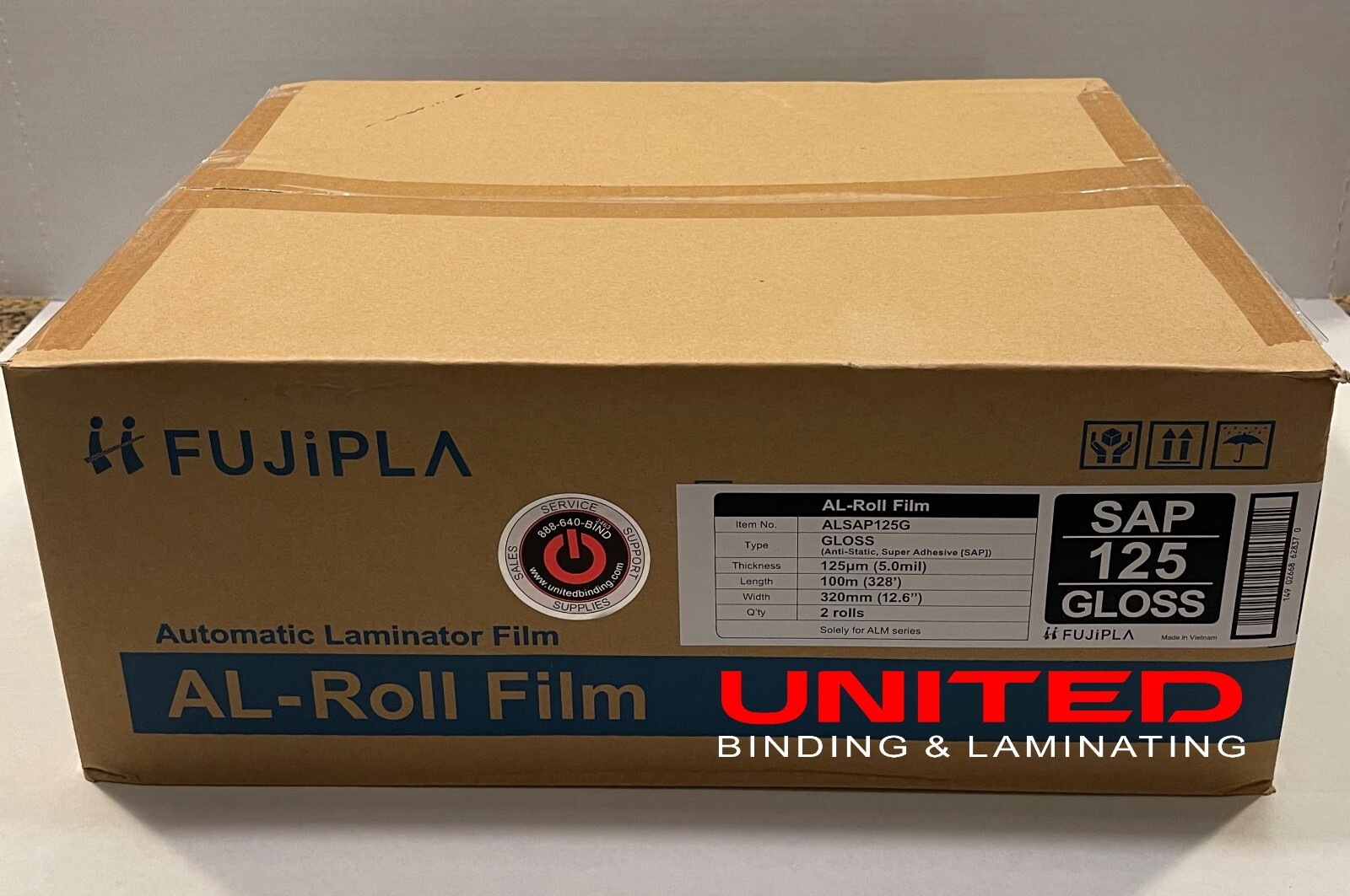 FujiPla ALM Laminating Film Rolls 5 mil Gloss 12.6" X 328' SAP125GLOSS - 2rolls