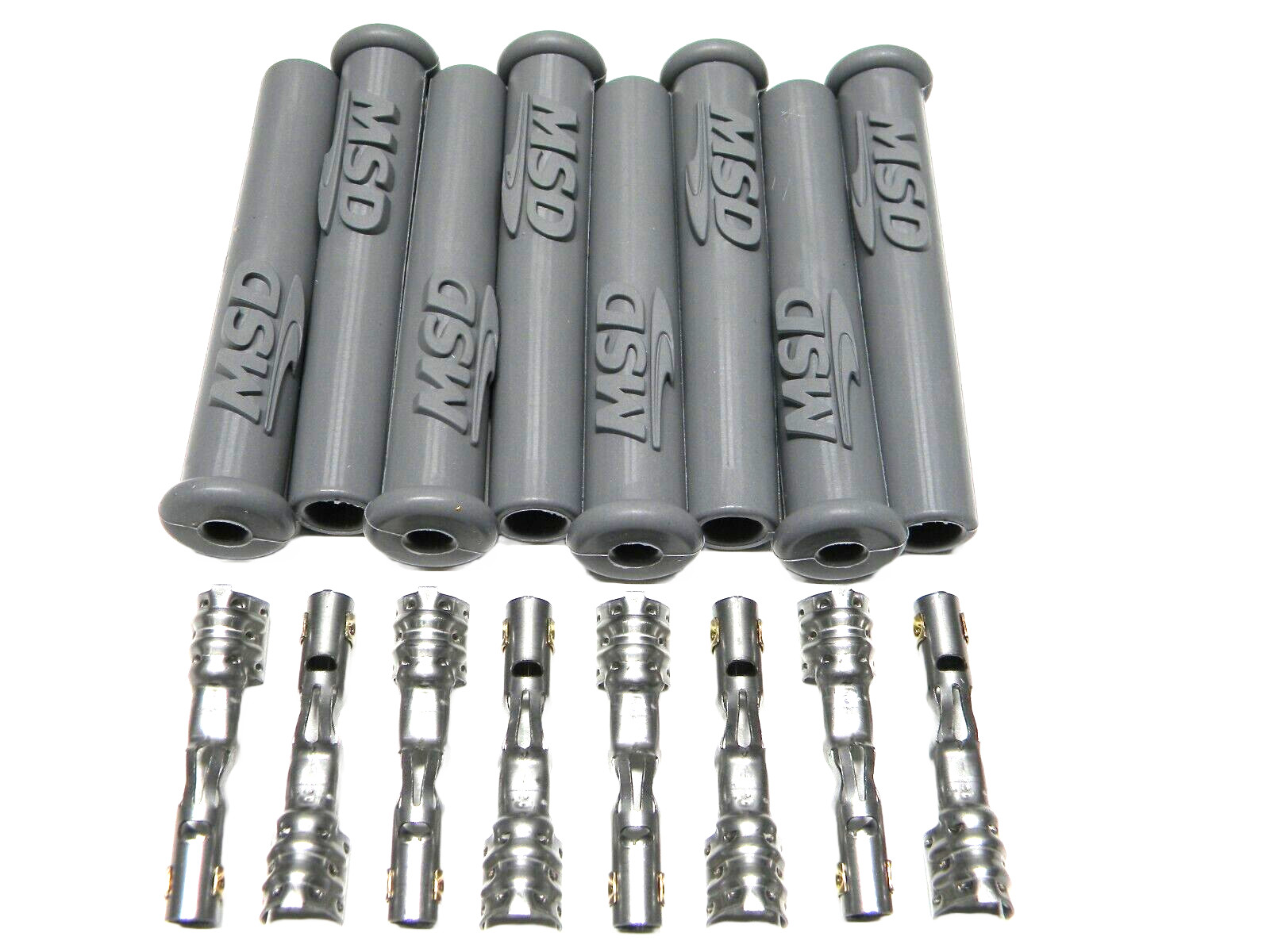 MSD 3301 Spark Plug Wire Plug Boots & Terminals Straight 180 Multi Angle 8 Pack