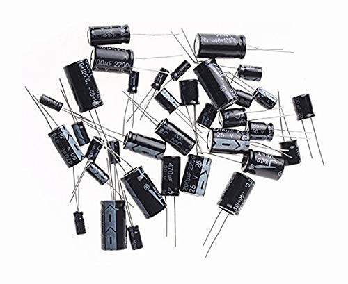 Electrolytic Capacitor Assortment Kit Box by Loreso 600pcs 24 Value Electrol...
