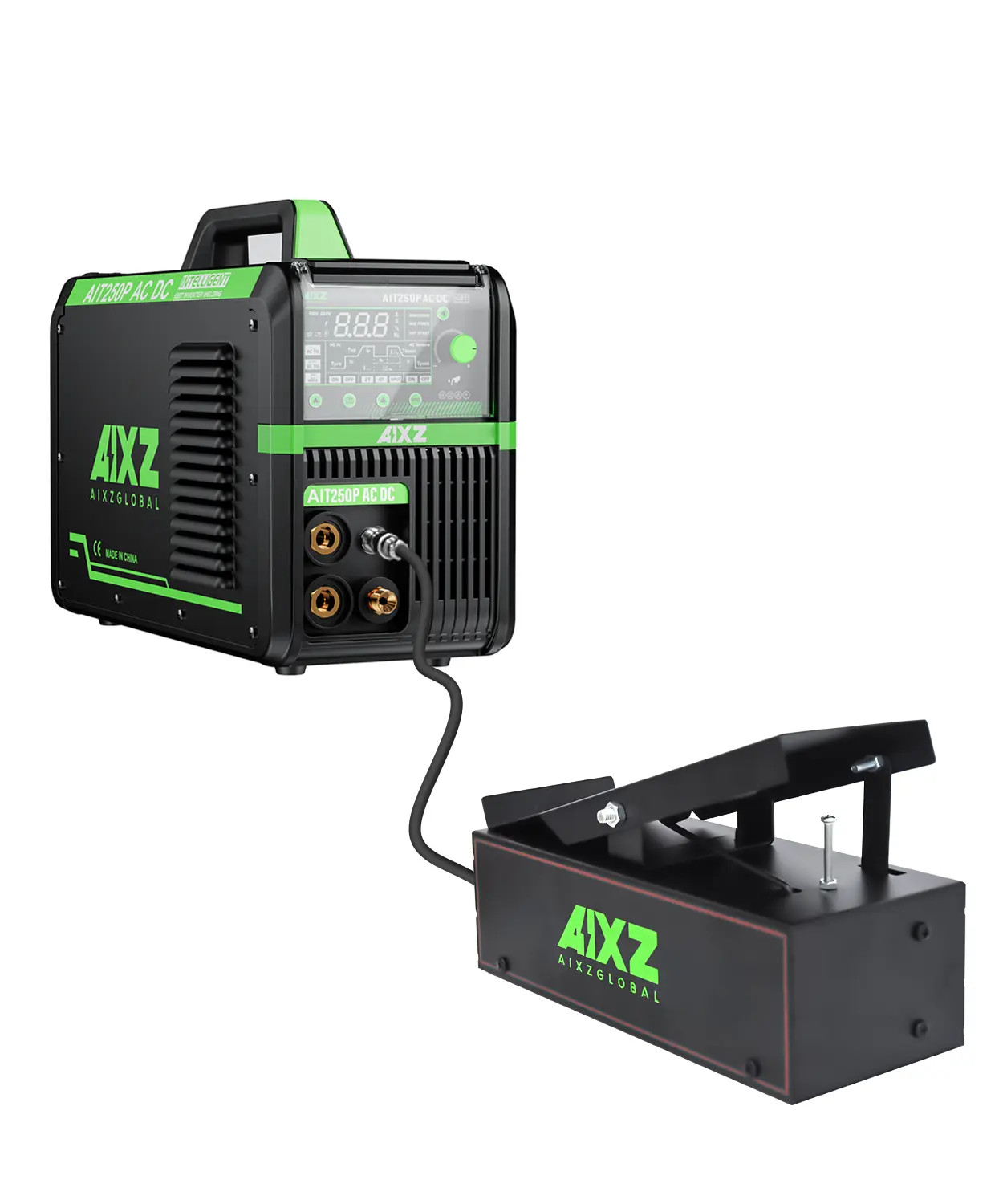 110V/220V Alu AC DC TIG Welder &Foot Pedal Stick Pulse TIG Welding Machine 200A