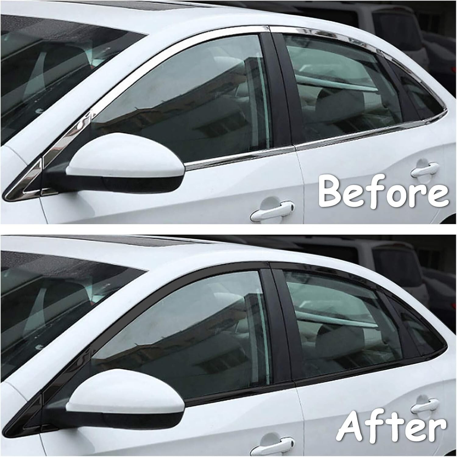 2" x 30 Ft High Gloss Vinyl Tape for Black Out Chrome Delete Window Trim