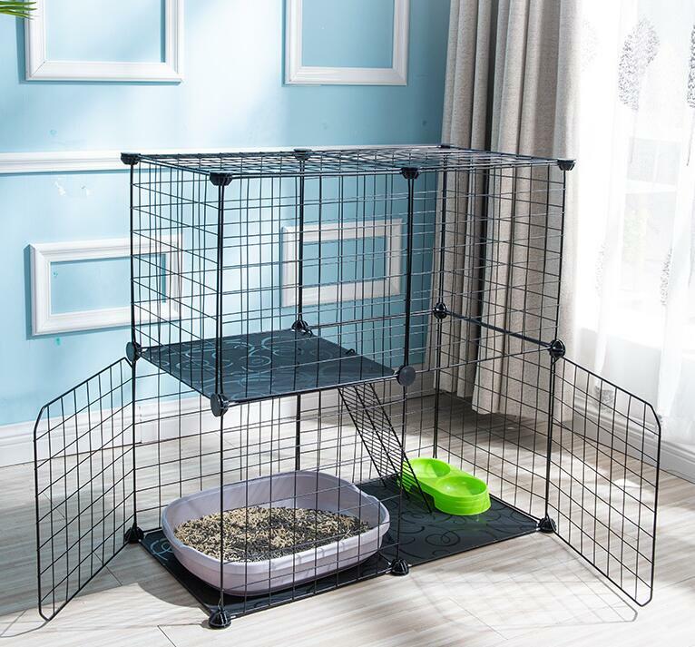 3-Tier Cat Cage Folding Matal Wire Cat Crate Kennel Pen Pet House Furniture DIY