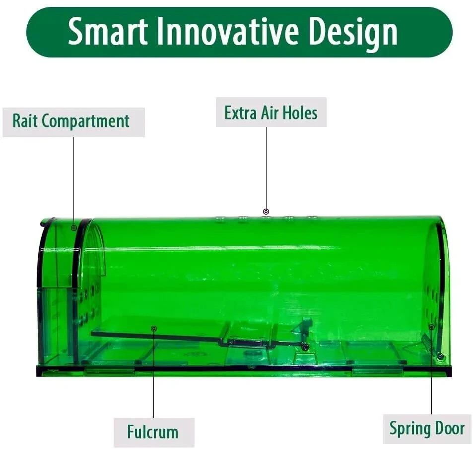 1, 2,4, 6-Humane Mouse Traps Live Catch & Release No Kill Rat Mice Trap Reusable