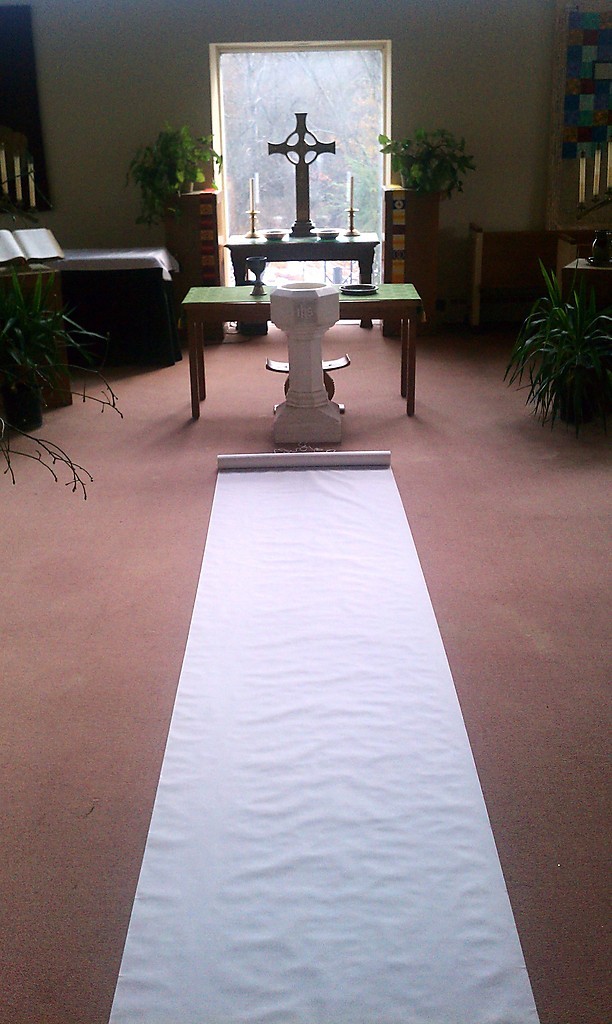 50ft White Fabric Wedding Aisle Runner