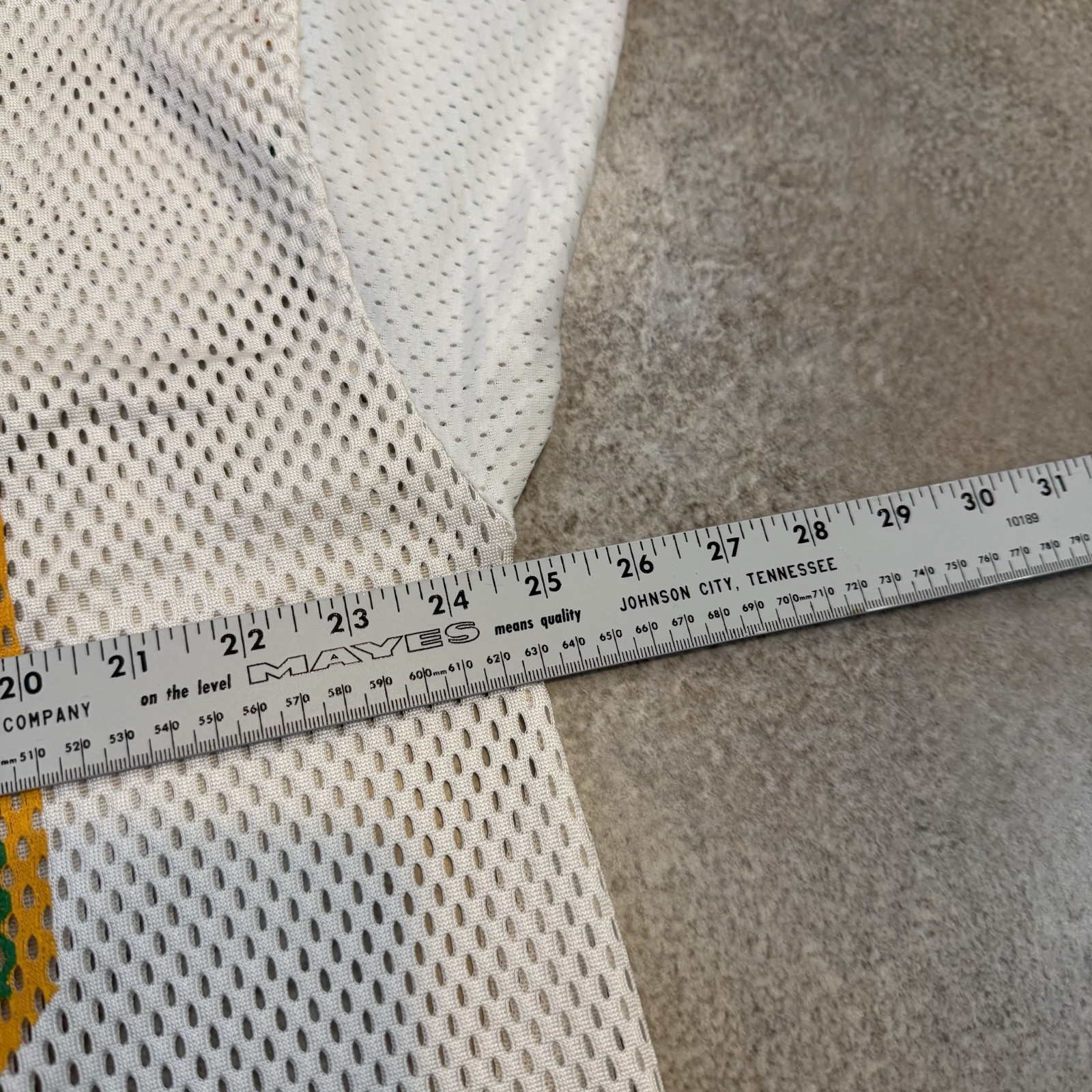 Vintage 80s Boxy Cropped Mesh Practice Football Jersey 2XL White Panthers #65