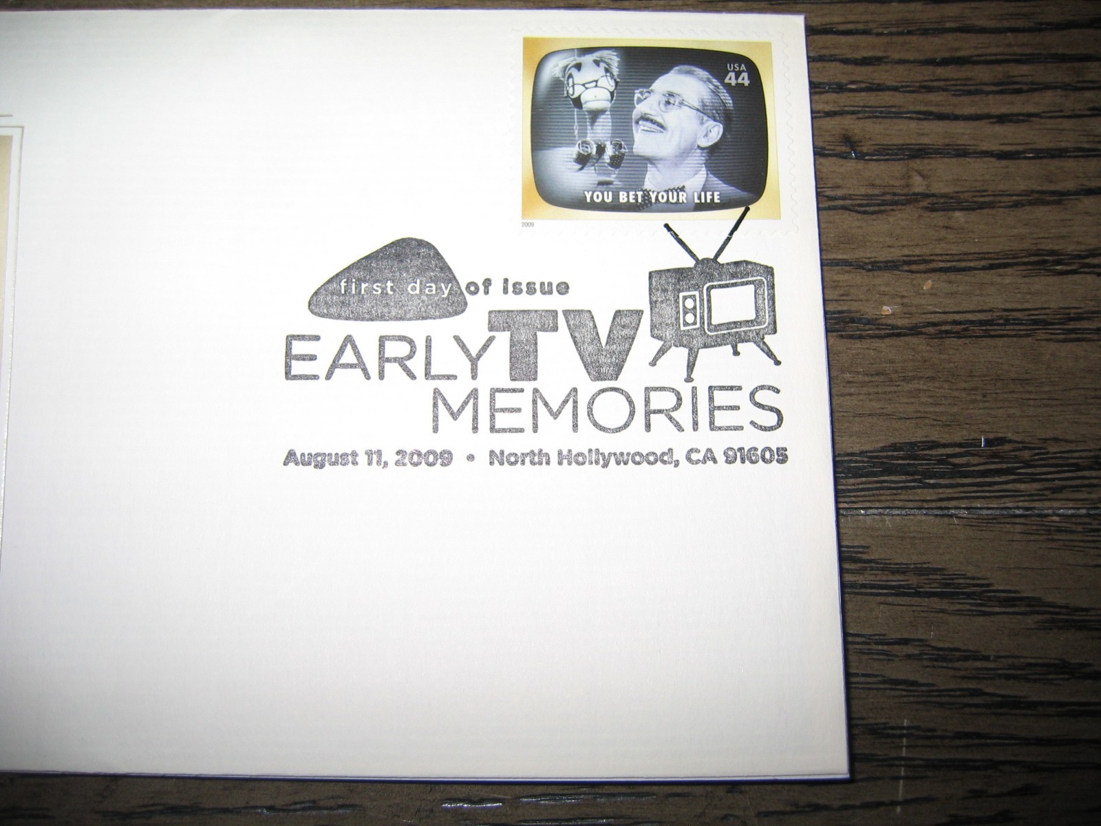 2009 You Bet Your Life Early TV Memories Replica Golden Cover Stamp