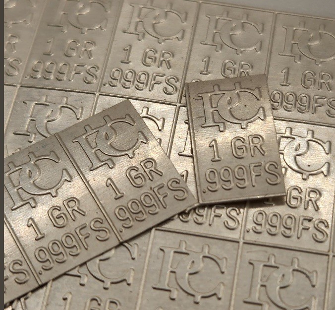 1 grain of .999 Fine Silver Bar - Silver Bullion