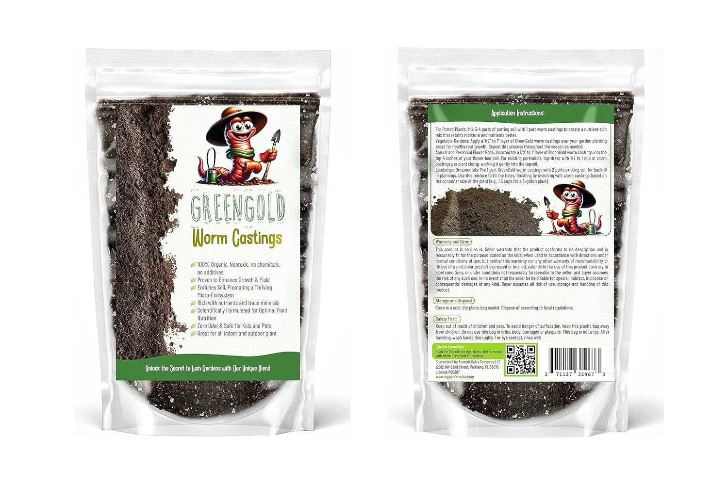 Earthworm Castings Organic Fertilizer | Nutrient-Rich Soil Builder for Plants