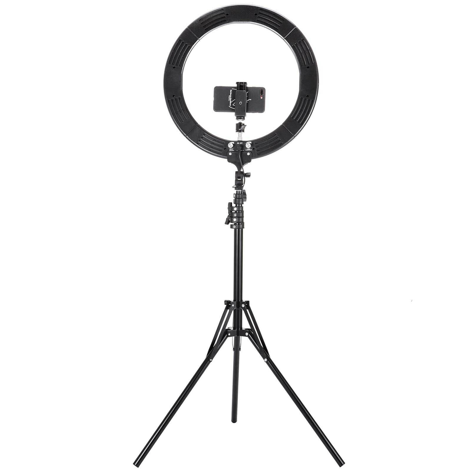 18'' LED SMD Ring Light Kit With Stand Dimmable 6500K For Camera Makeup Phone