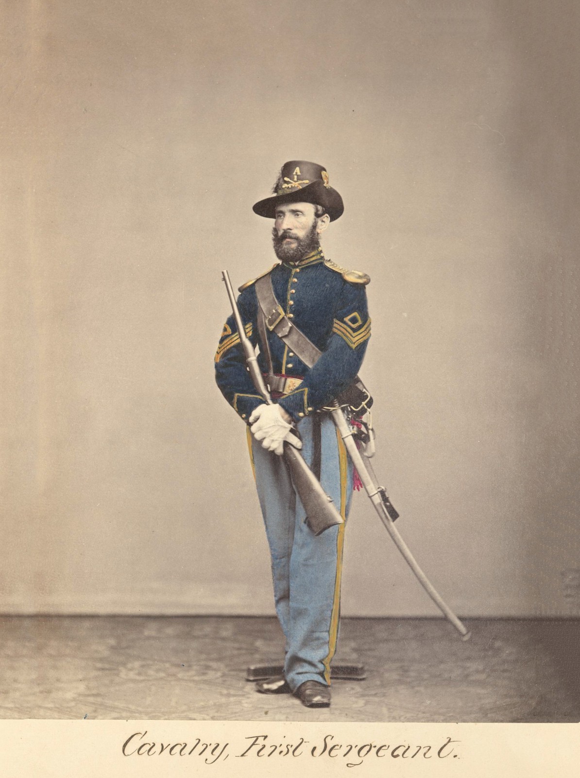 CIVIL WAR U.S. CARBINE SOCKET FROM BANNERMAN ISLAND - MARKED