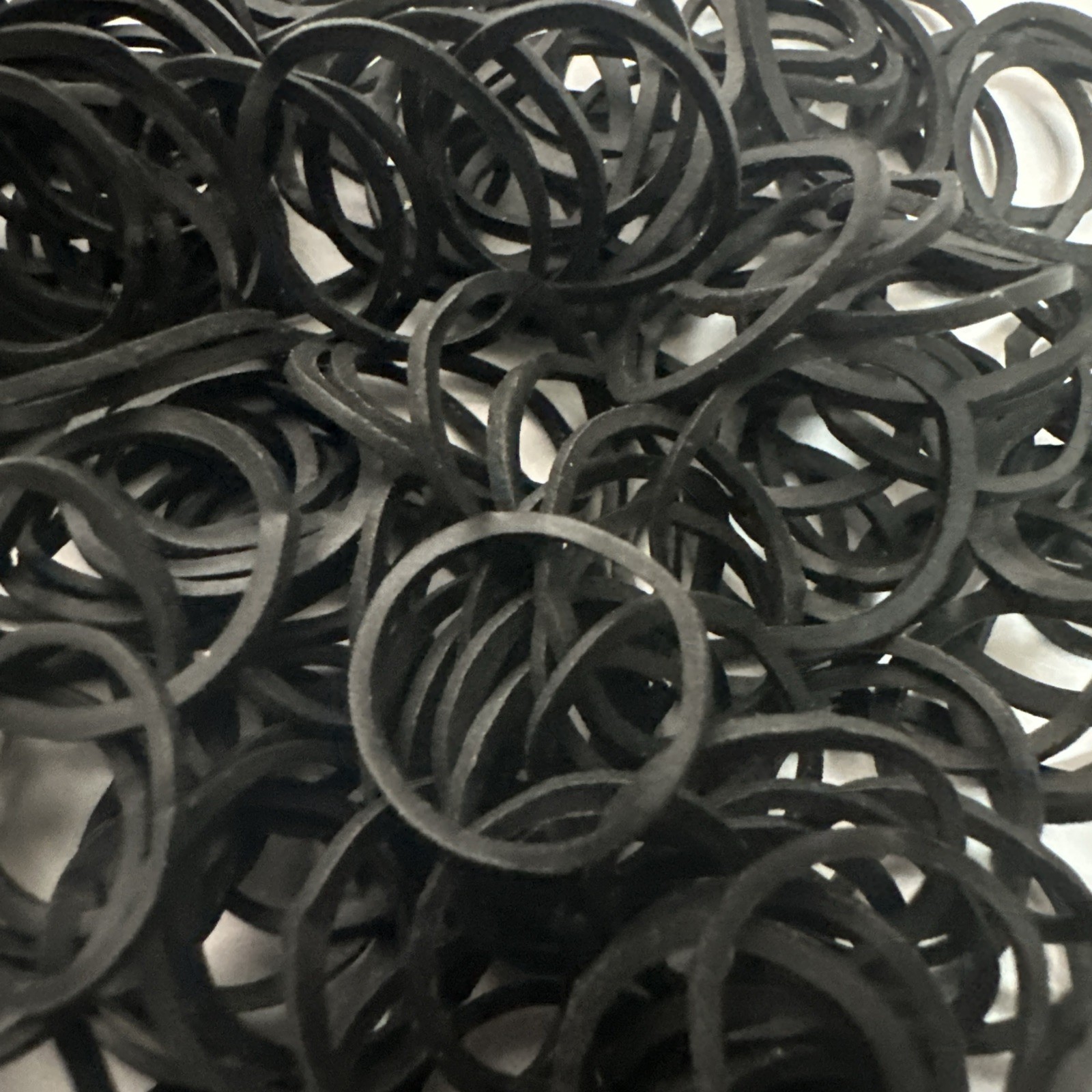 50 PCS SMALL BLACK RUBBER BANDS