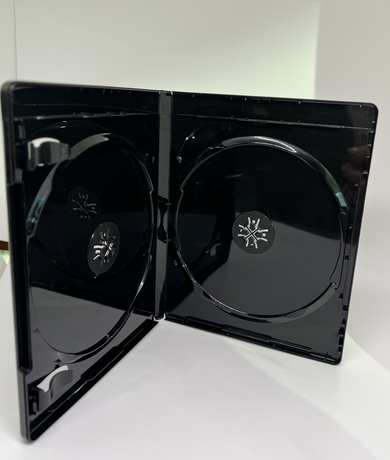 2 PCS NEW 12mm Double Blu-Ray DVD Case, Embossed Blu-Ray Logo, Black,YH28-12MM