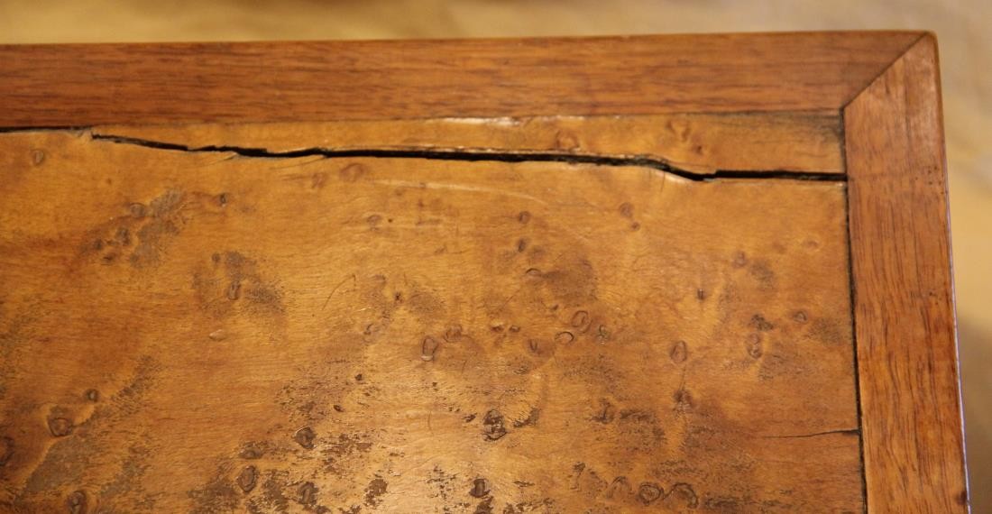 Antique Sewing Box Oak & Bird's Eye Maple w Contents - Anna Miles - Square Nails