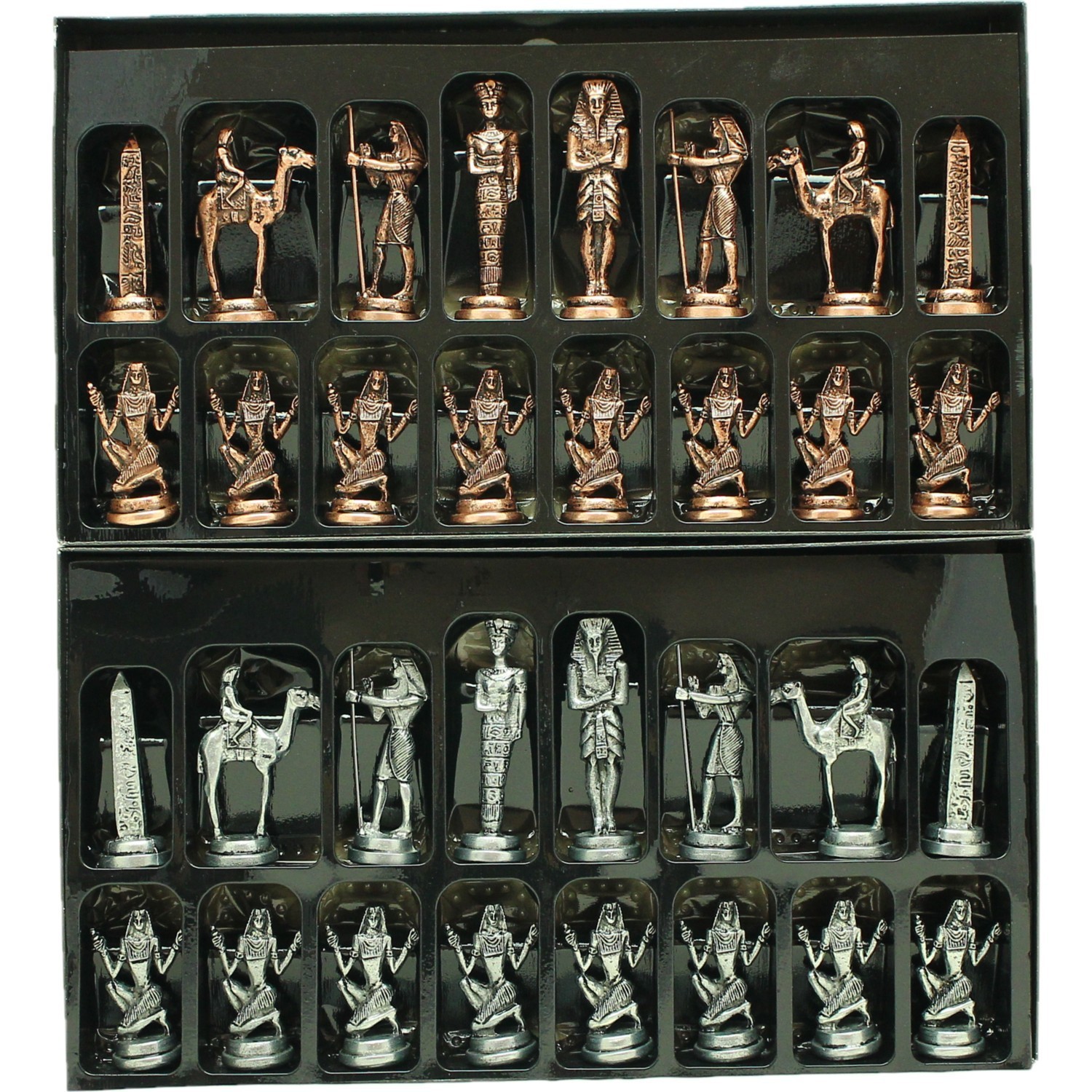 XL Antique Cleopatra Pharaoh Chess Set Marble Wooden Board Handmade 🎁 Gift Idea
