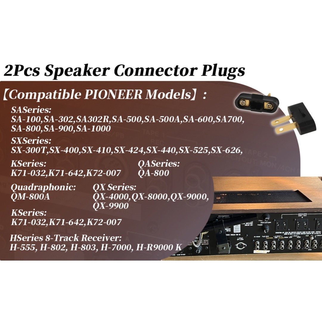 2PCS For Speaker Plug Connectors Pioneer SX525 626 727 828 990 1000 1500 2500