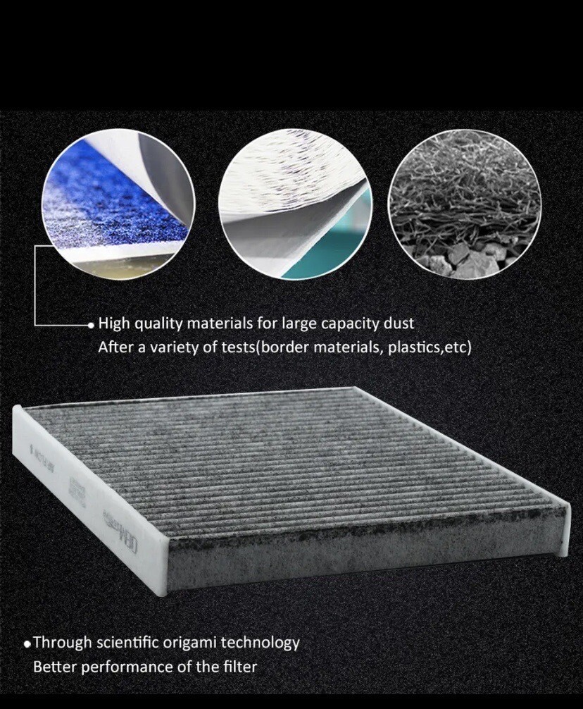 Genuine-Quality Premium Cabin Charcoal Air Filter 87139-58010 - Activated Carbon