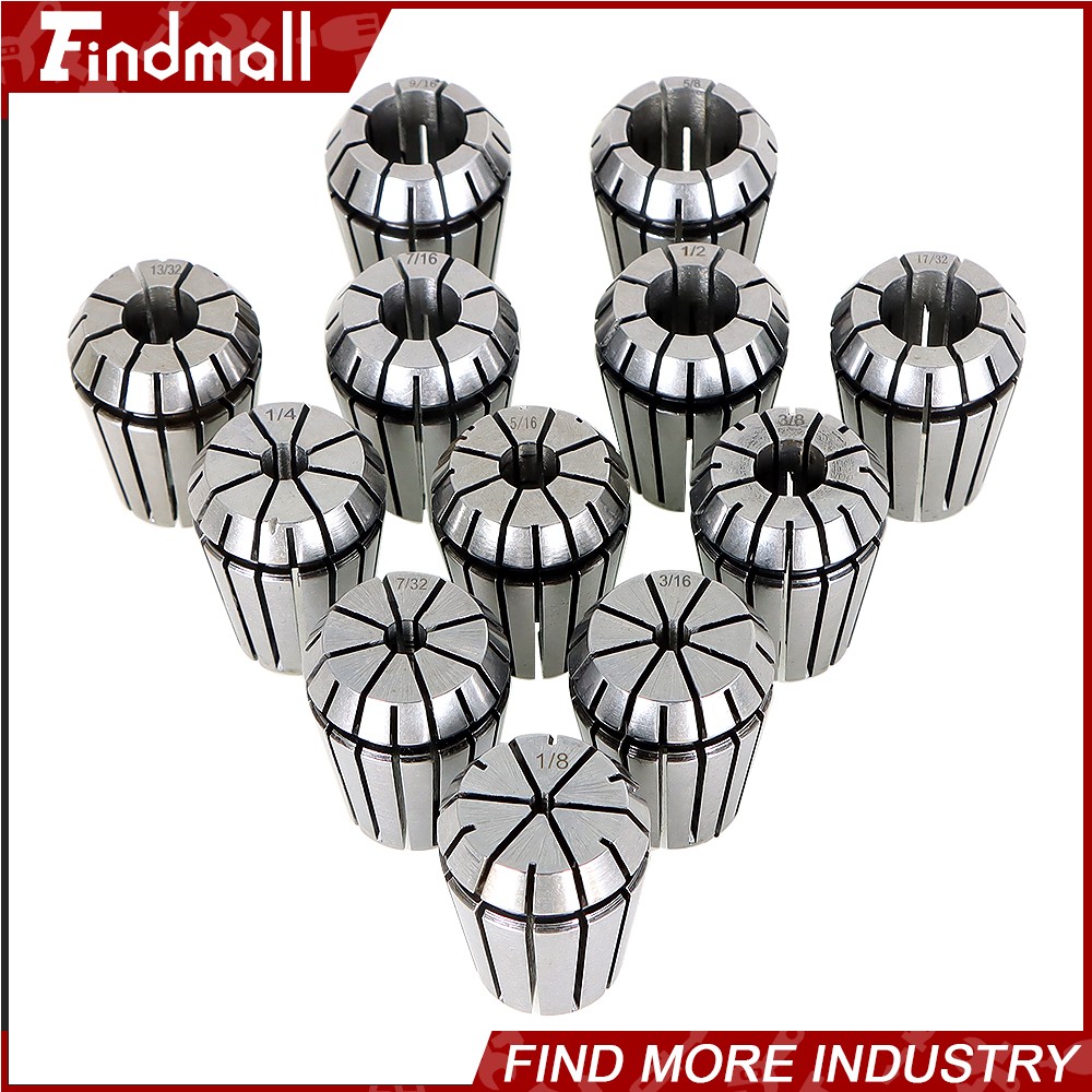 Findmall 12Pcs ER25 1/8"-5/8" Spring Collet Set for Engraving Milling Lathe Tool
