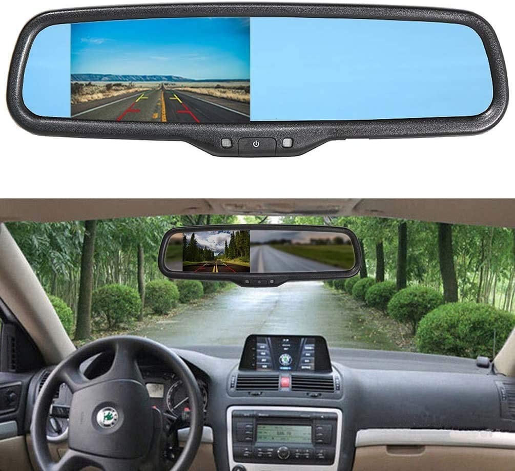Car Rear View 4.3" LCD OEM Mirror Monitor with Backup Camera Parking Reverse Kit