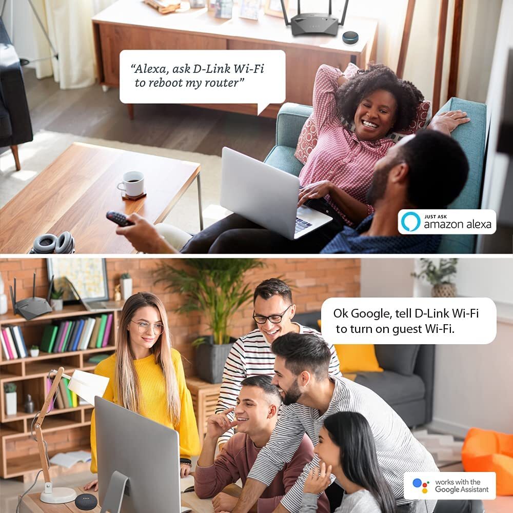 D-Link AC2000+ Wi-Fi Gigabit Router DIR-2055 Voice Control works w/Alexa Google