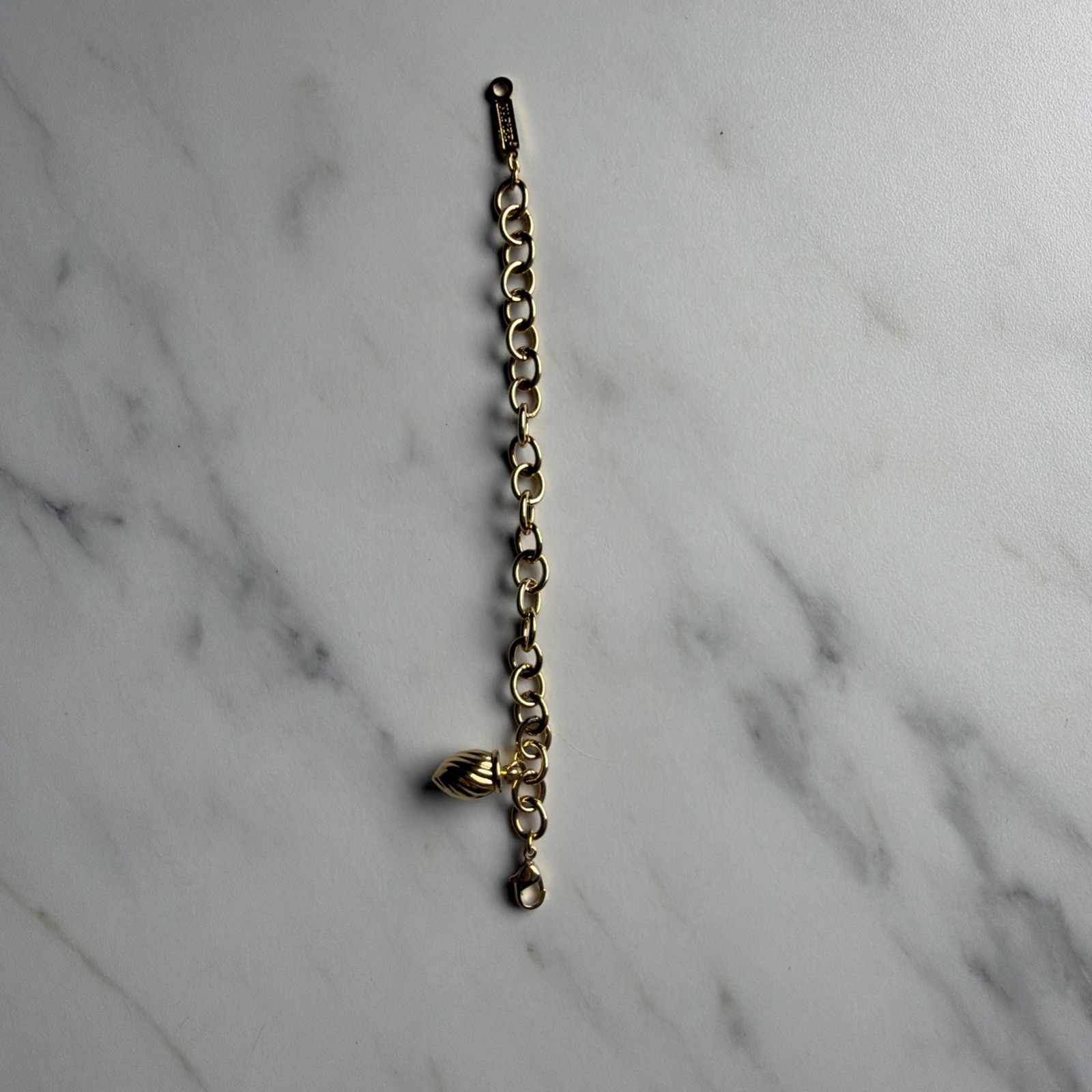 Vintage Napier Bracelet Goldtone Charm Link Chunky