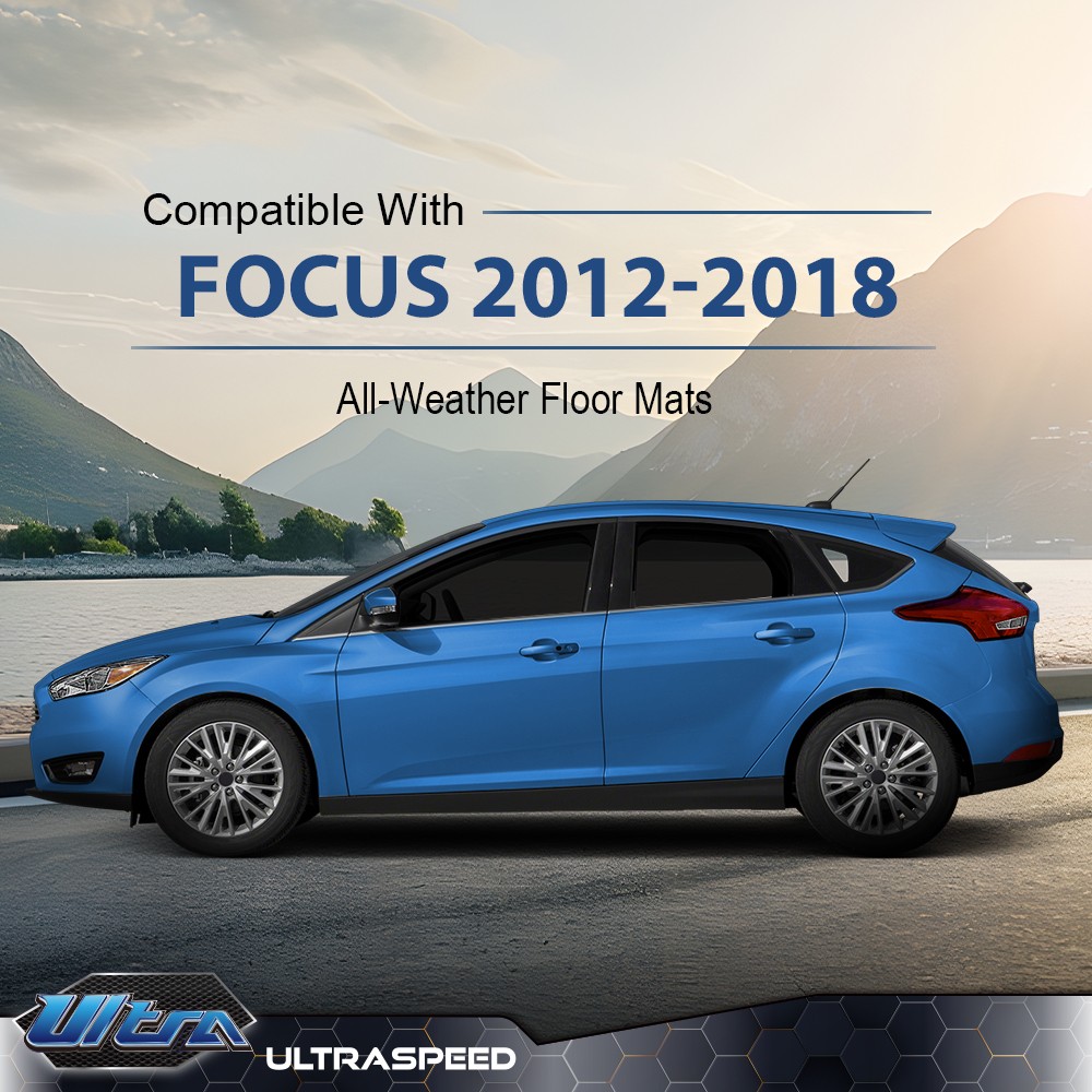 TPE Floor Mats Liners 3D Molded Fit For 2012-2018 Ford Focus All Weather