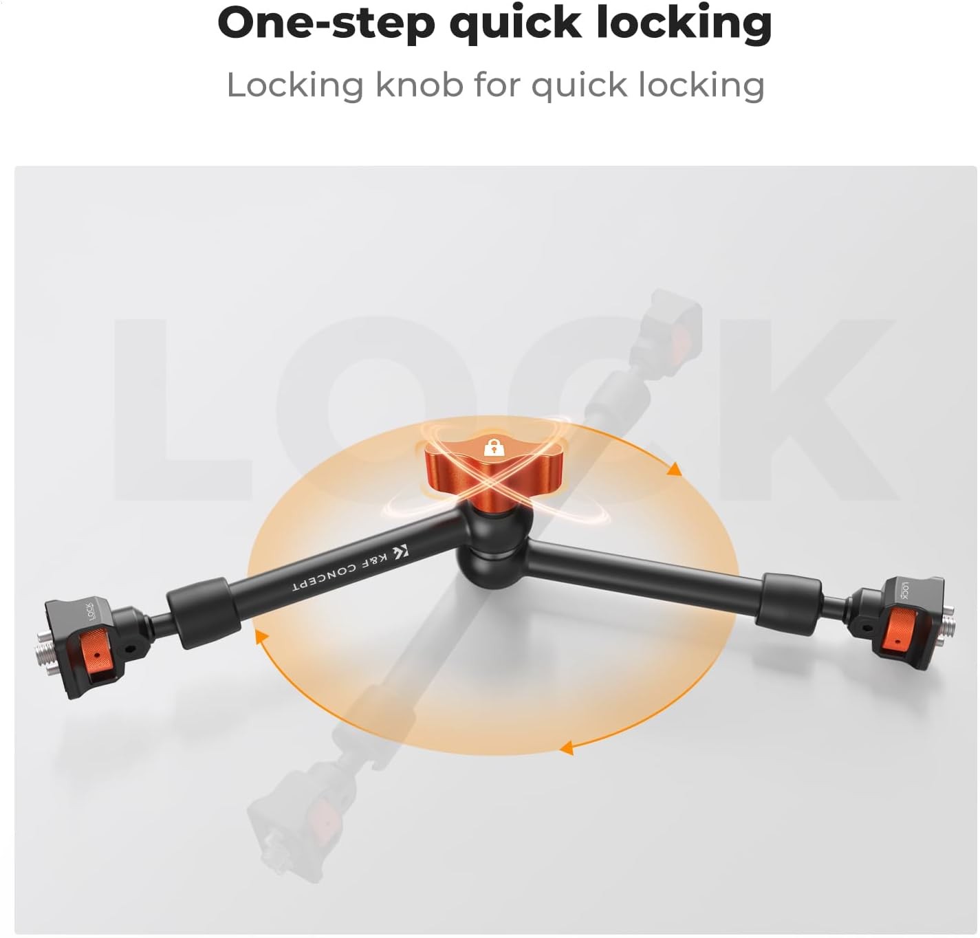 K&F CONCEPT 11" Magic Arm Clamp Kit Articulating Arm Camera Adapter for DSLR