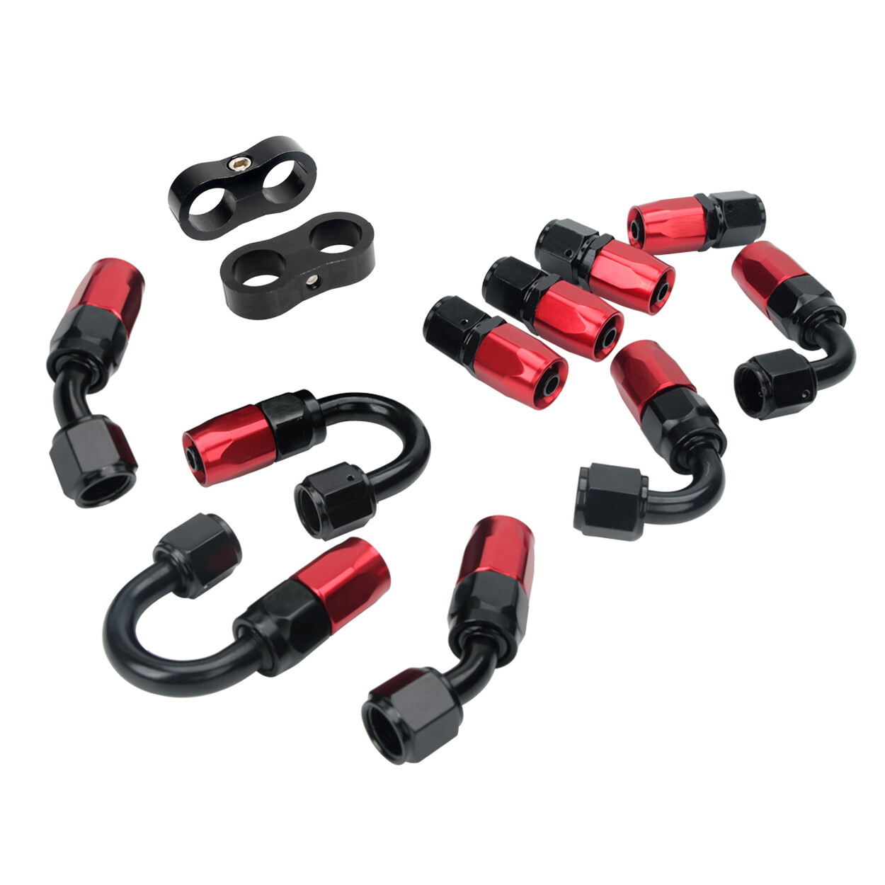 Fuel Line Kit Braided Nylon Fuel Hose 4AN 6AN 8AN 10AN CPE 10FT 20FT Black Red