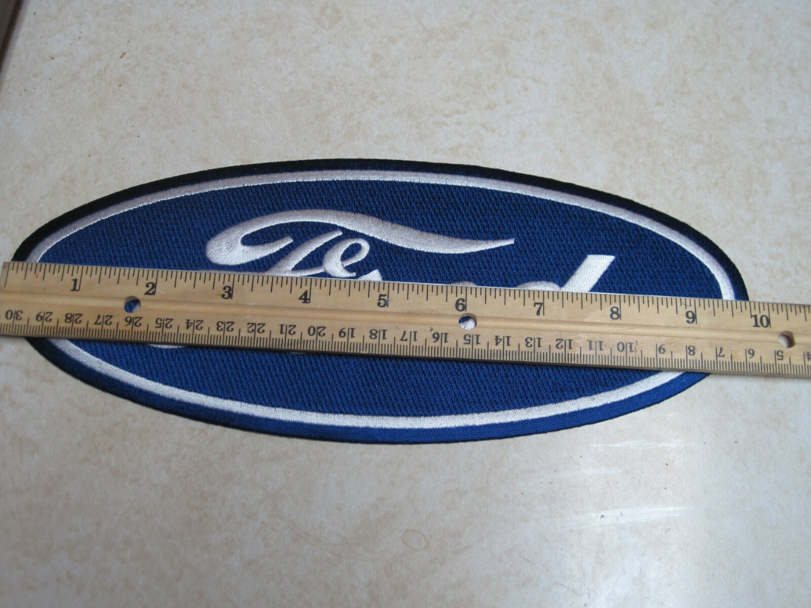 FORD LARGE CLOTH PATCH BACK SIZE BLUE IRON ON / SEW ON HOT ROD RACING! F150 F250