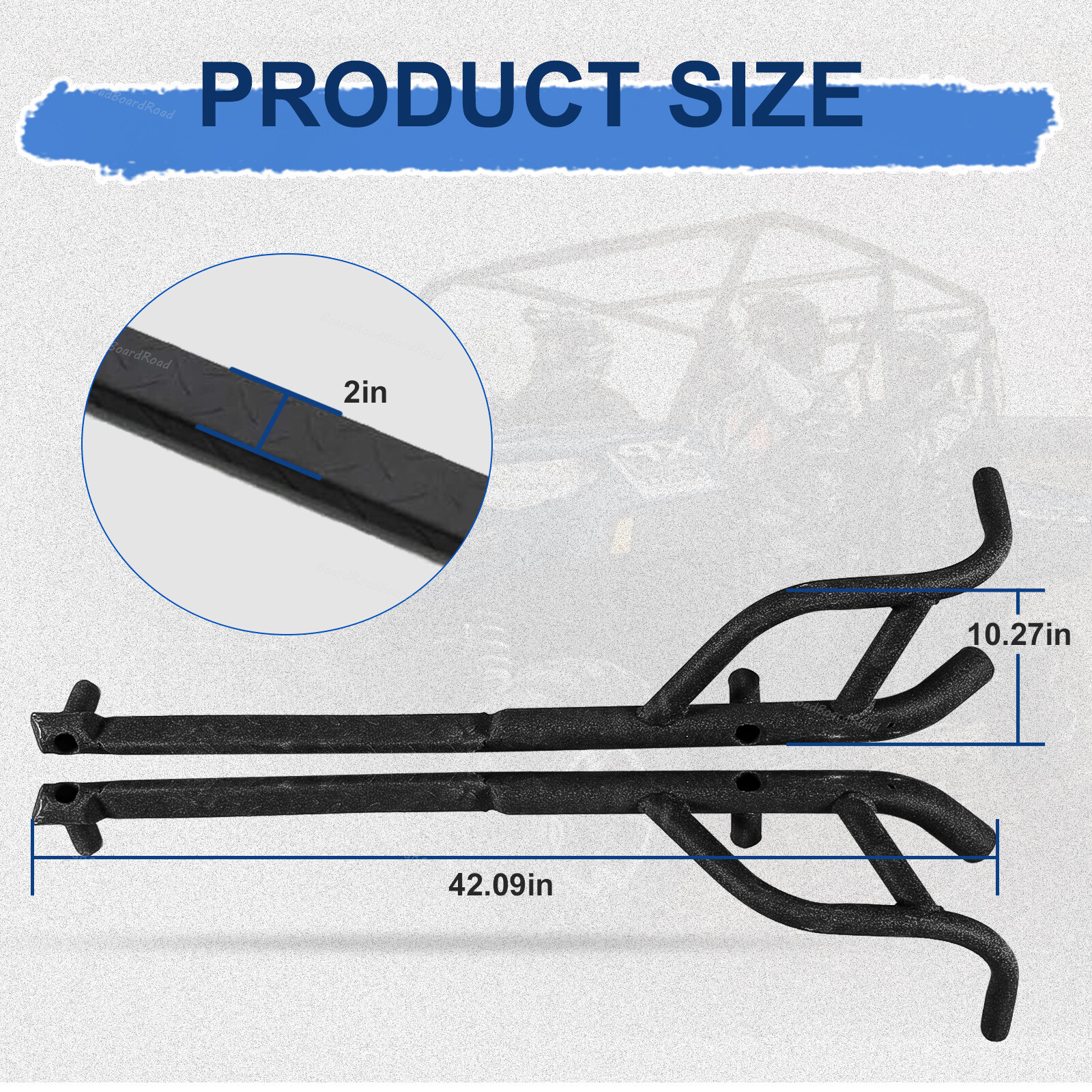 SuperATV Heavy Duty Rock Sliding Nerf Bars Fit for Polaris Ranger XP 1000 2018+