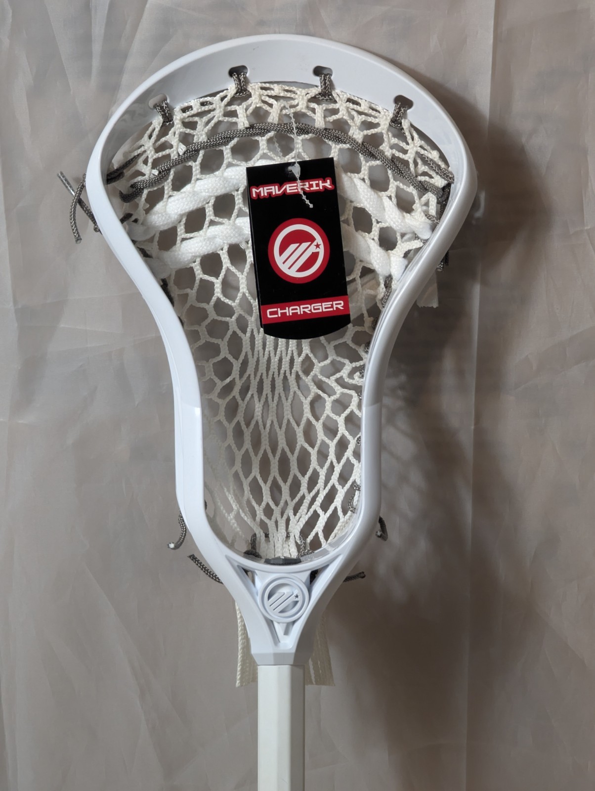Maverik Charger 41" Youth Boys Complete Lacrosse Stick White/Gray New