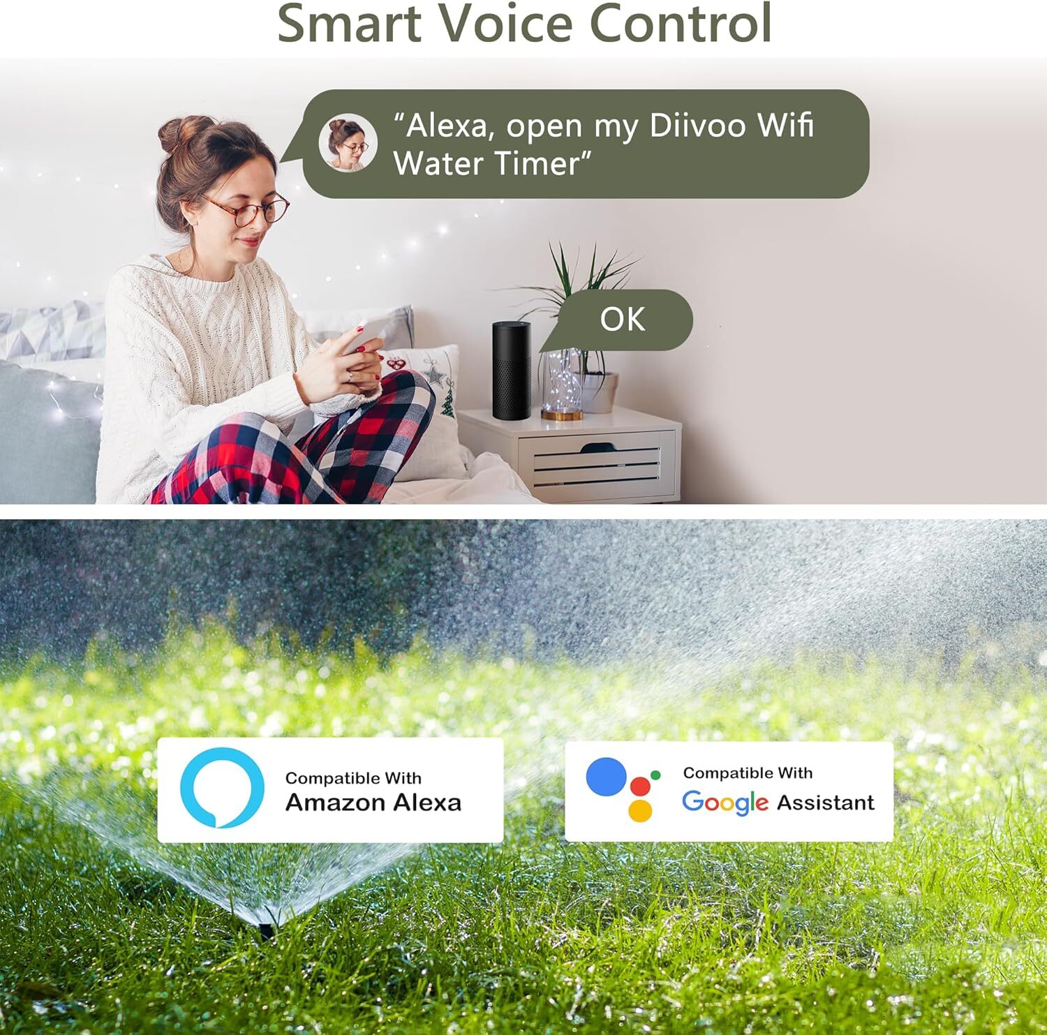 WiFi Sprinkler Timer 3 Zone Smart Water Timer Remote Control Irrigation for Lawn