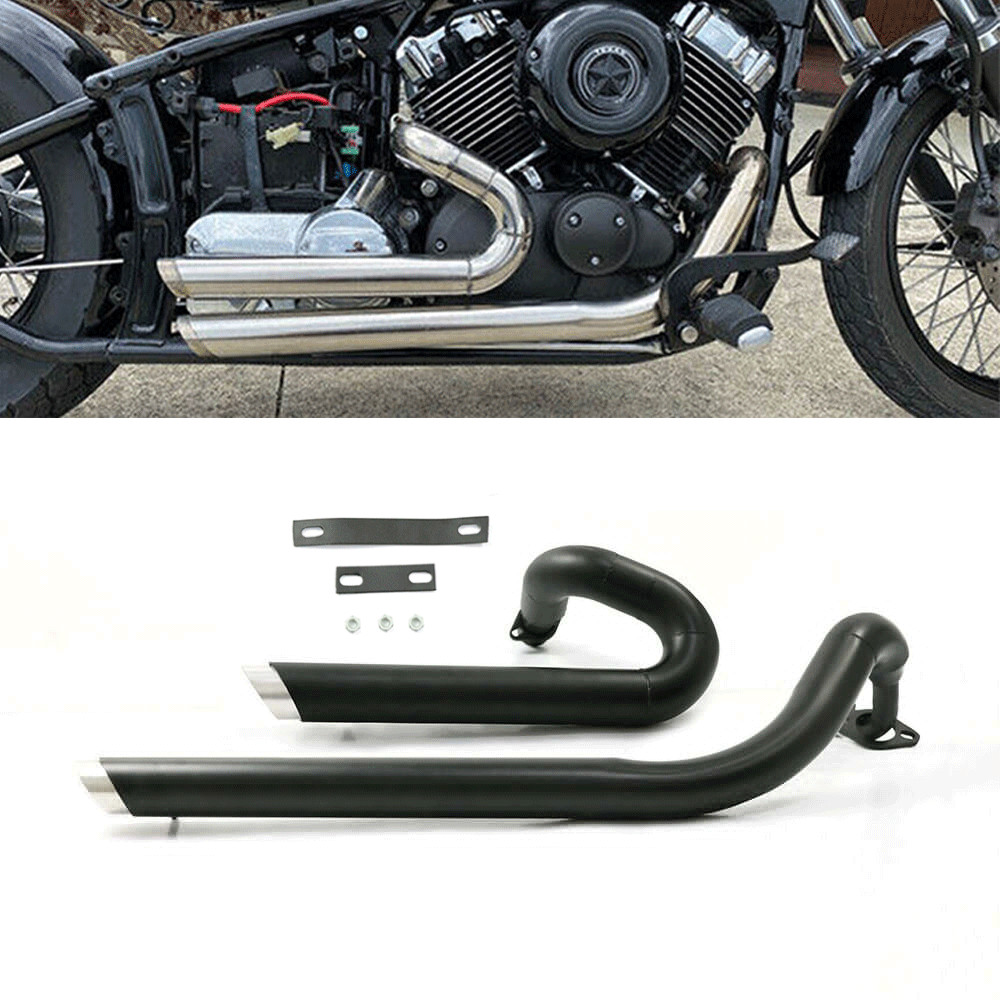 For Yamaha V star 650 XVS650 Dragstar 650 400 Shortshots Staggered Exhaust Pipes