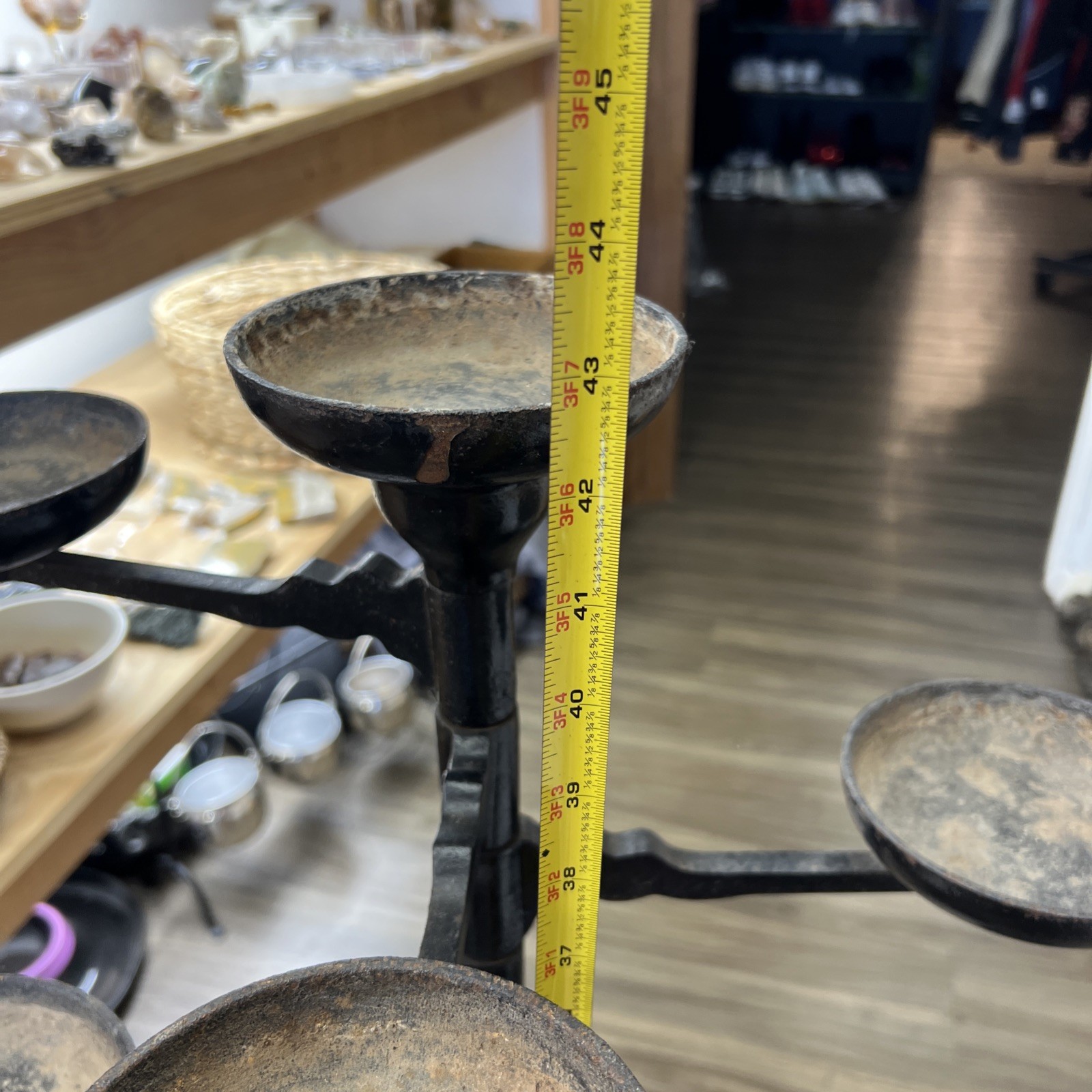 Antique Cast Iron Plant Stand with Swinging Arms, Victorian