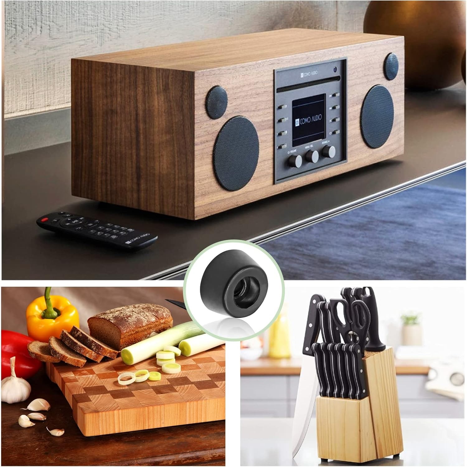 50 Pcs Round Rubber Feet Bumpers Non Slip Cutting Board Feet with Screws