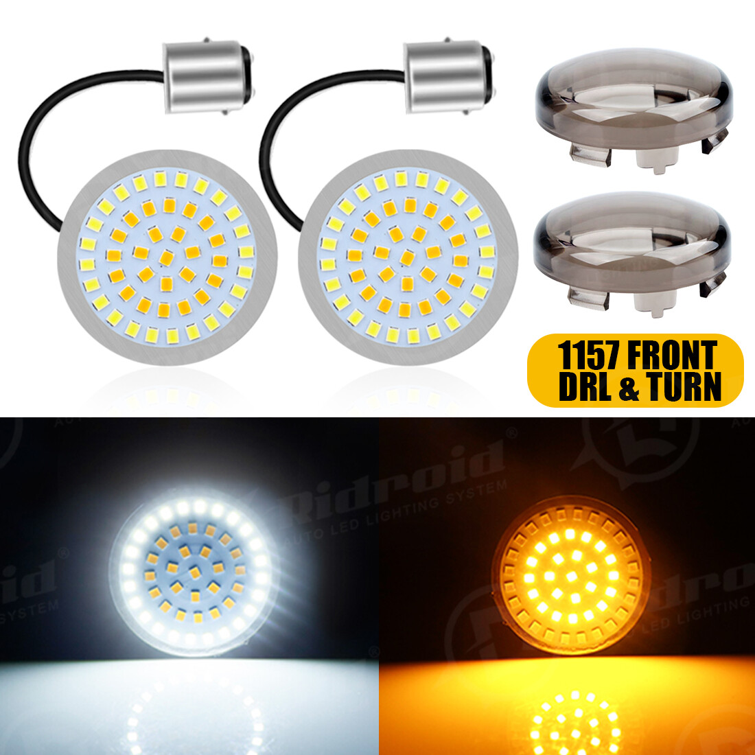 4PCS For Harley Street Glide Road King 1157 LED Turn Signal Front Rear Lights