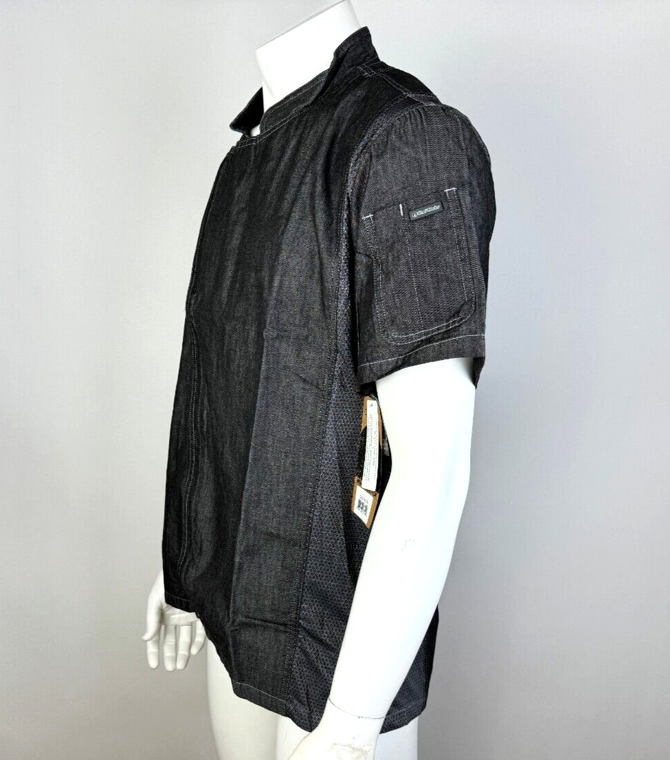 Chef Works Urban Delancey Chef Coat Mens M NWT Short Sleeve Stretch SEZ01