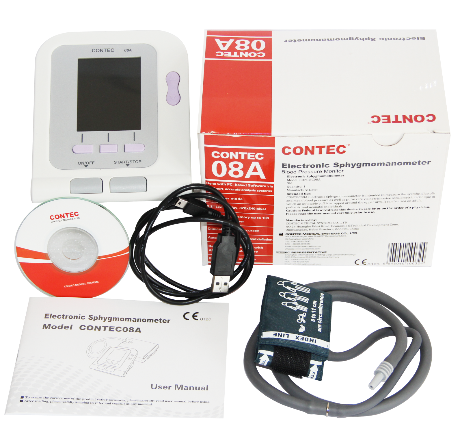 Digital Veterinary Blood Pressure Monitor NIBP Cuff,Dog/Cat/Pets CONTEC,Software