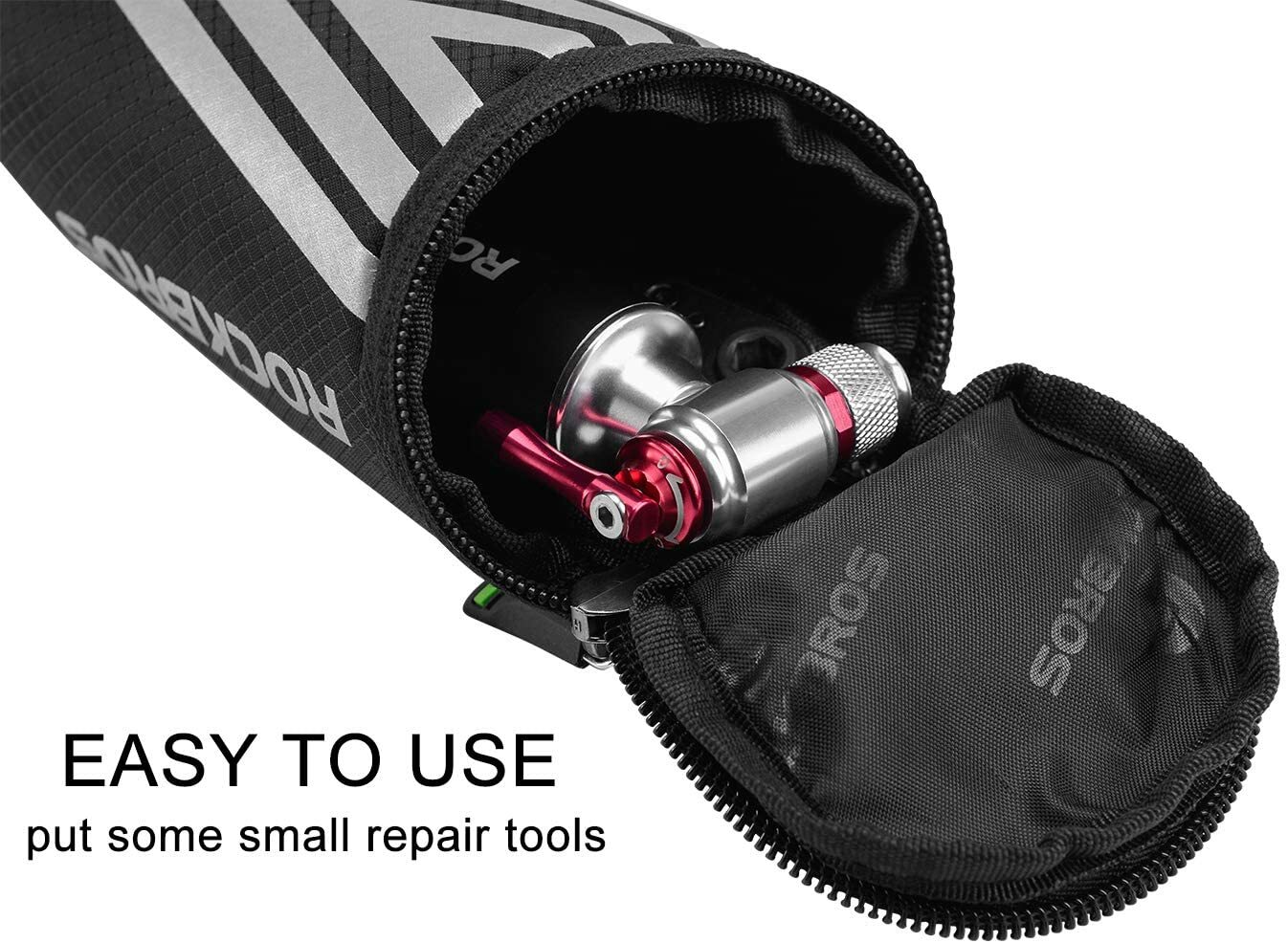 ROCKBROS Bike Saddle Bag Under Seat Pouch Portable Quick Release Tail Bag 1L