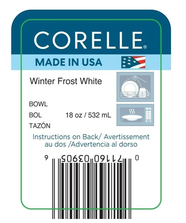 2 pack Corelle Livingware 10-Ounce Dessert Bowl, Winter Frost White