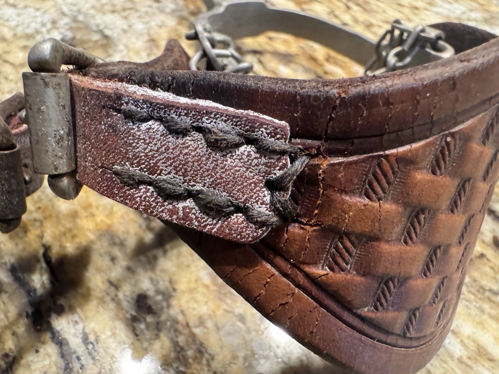 Vintage Western Cowboy Cowgirl Spurs Leather Strap As Found