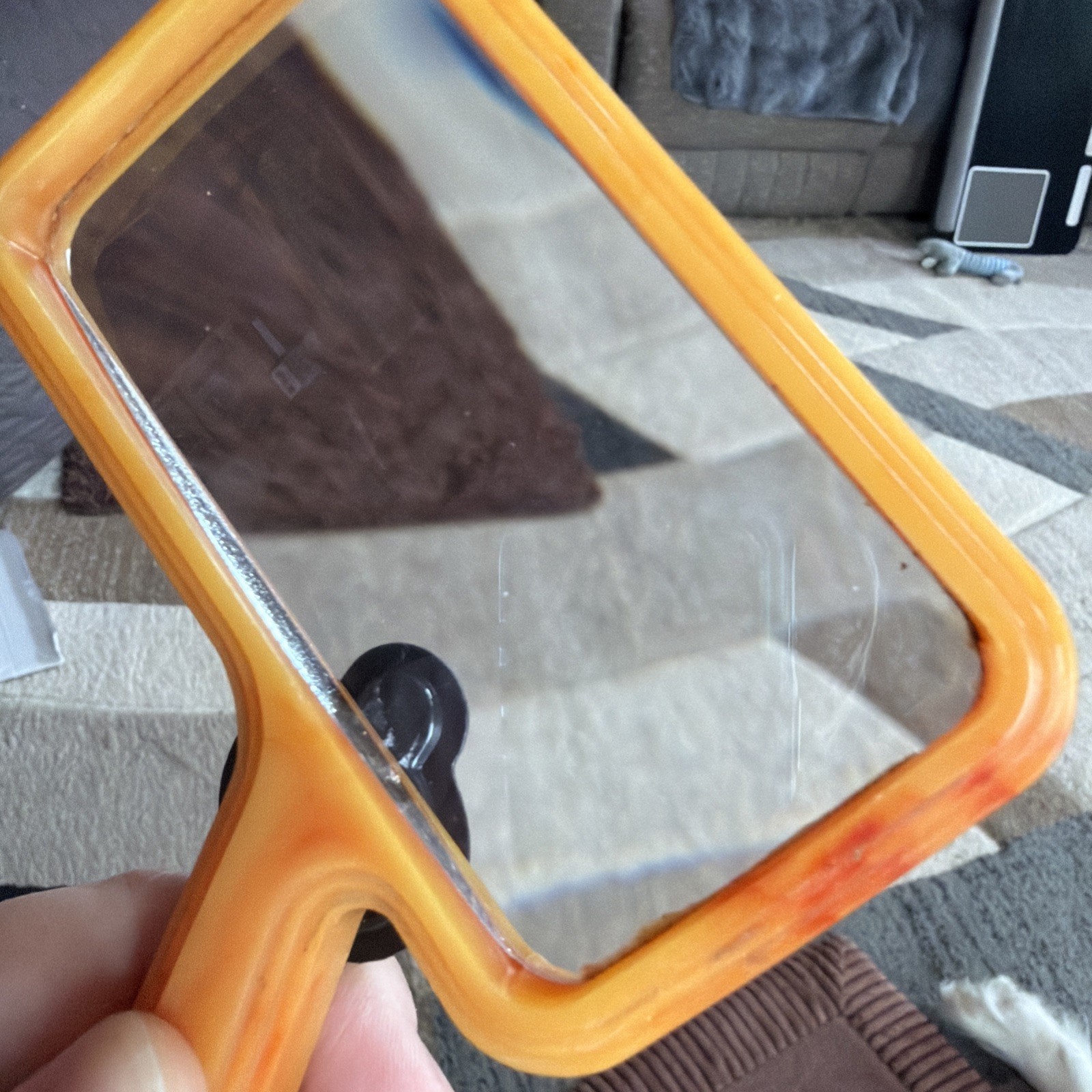 Vtg. Bausch & Lomb Light Butterscotch Art Deco Faux? Bakelite Magnifying Glass