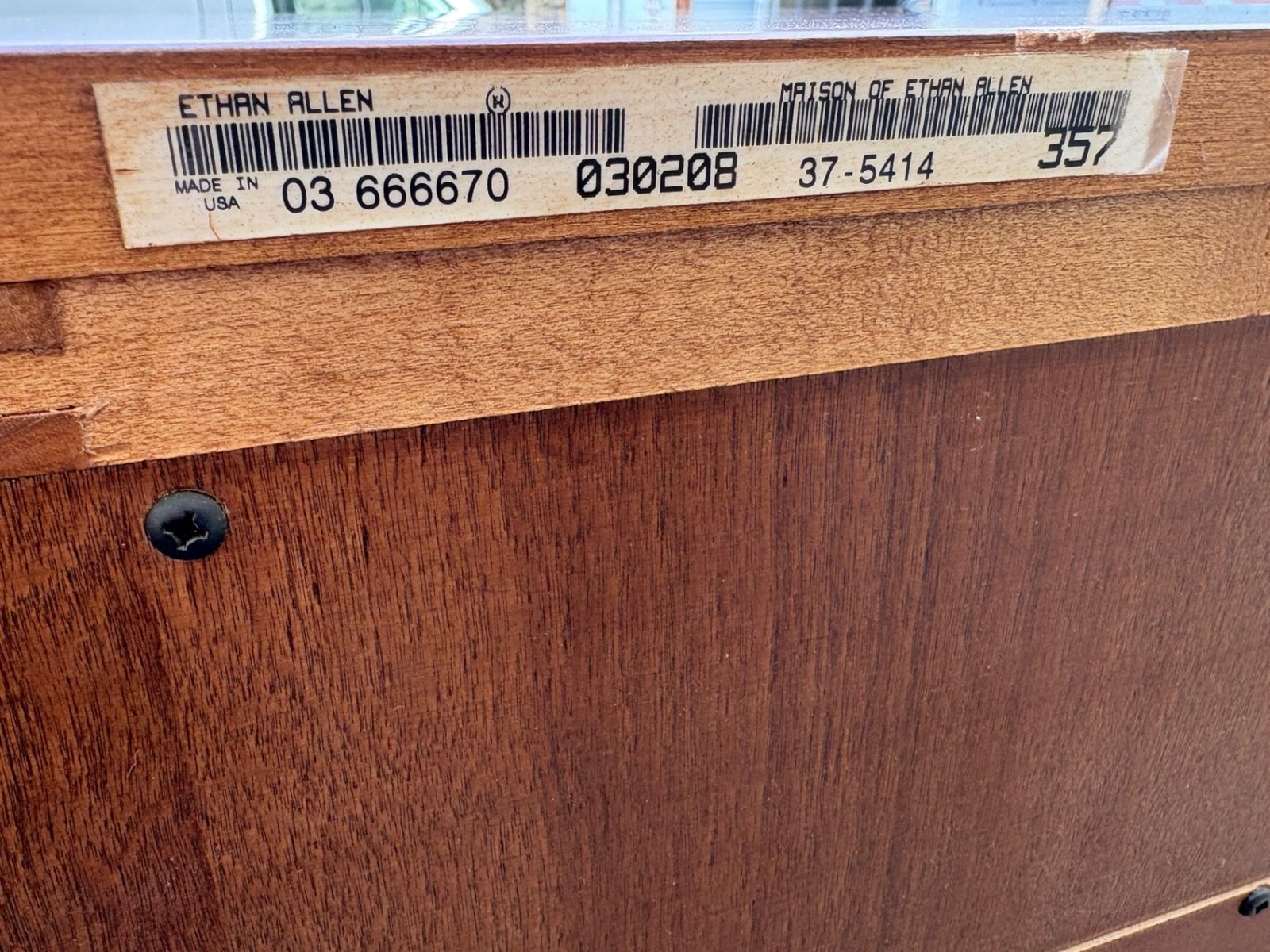 67581 Ethan Allen MAISON Cherry High Chest Dresser with Elegant Hardware