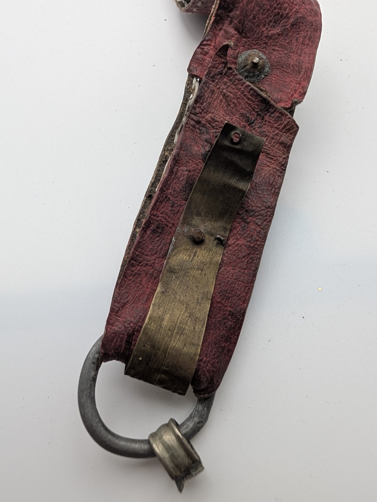 Antique 19thC Tibetan Chakmak Tinder Pouch & Matching Leather Belt Strap Set